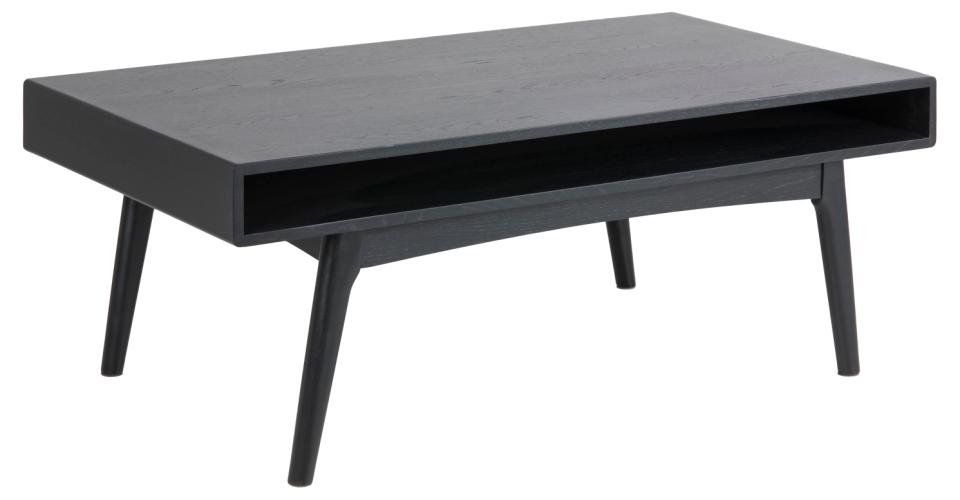 Stolik kawowy z półką AVERNA 130x70x50 cm Czarny