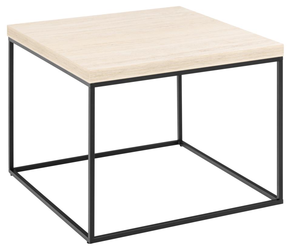 Stolik kawowy AMARA 60x60x45 cm Efekt drewna, Czarny Stolik kawowy AMARA 60x60x45 cm Efekt drewna, Czarny