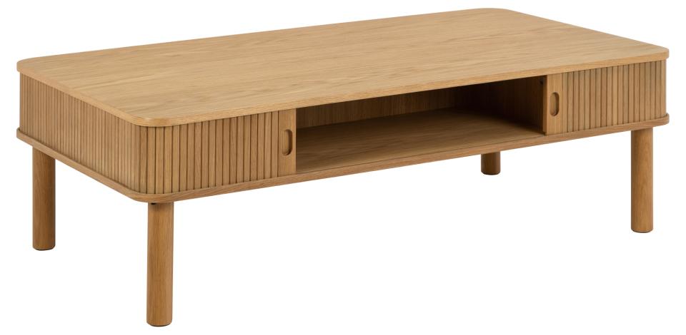 Stolik kawowy z półką MORGAN drzwi przesuwne- żaluzjowe 130x70x40 cm Stolik kawowy z półką MORGAN drzwi przesuwne- żaluzjowe 130x70x40 cm
