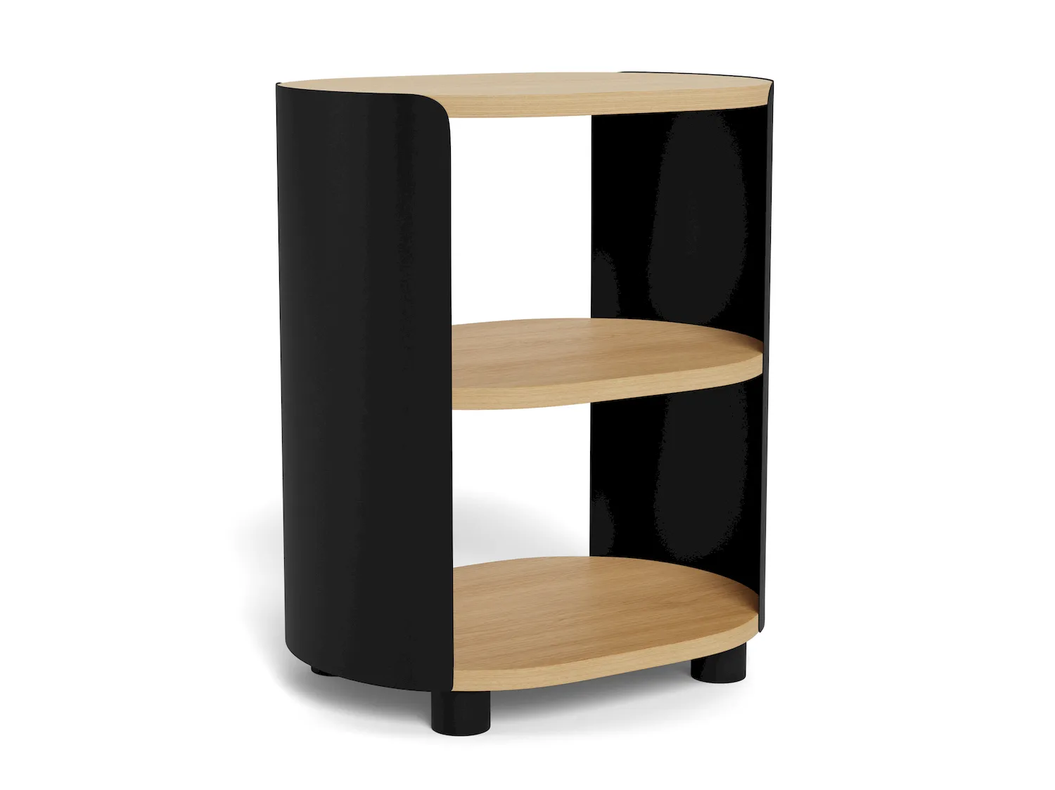 Stolik nocny BOWEN 40 cm naturalny czarny Stolik nocny BOWEN 40 cm naturalny czarny