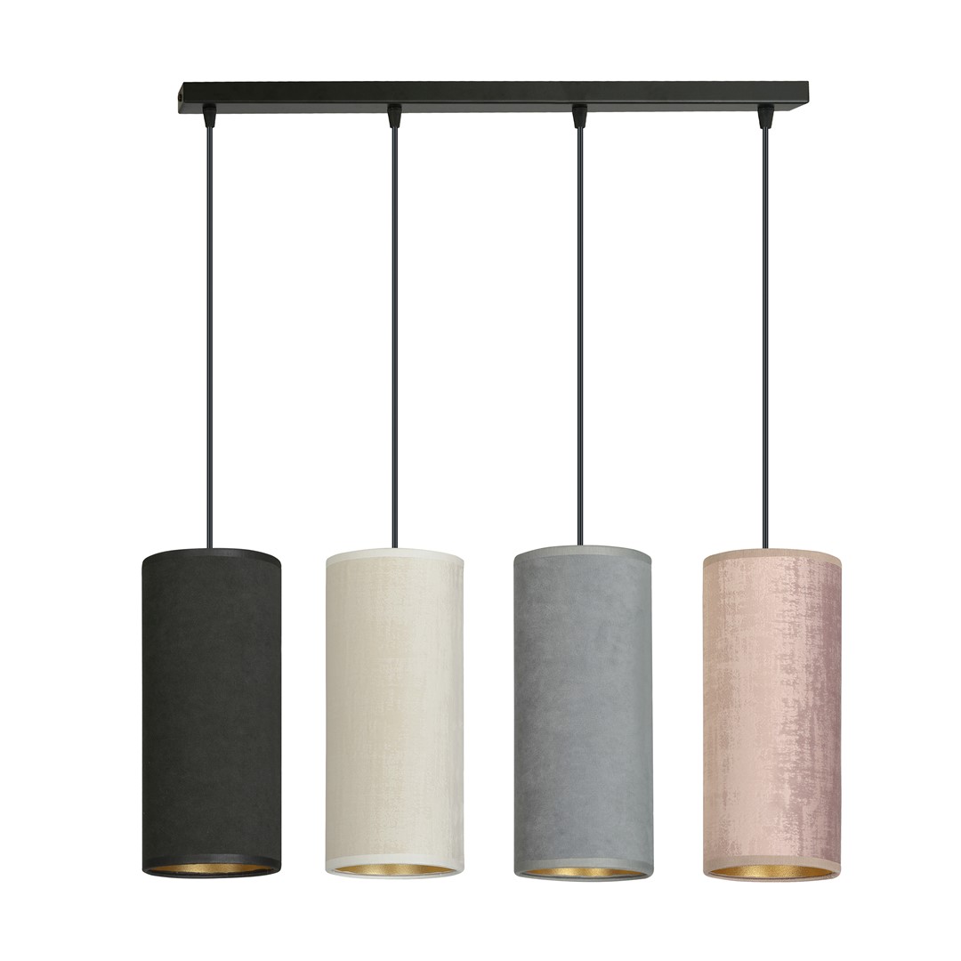 Lampa wisząca BENTE 4 BL MIX welurowe abażury Lampa wisząca BENTE 4 BL MIX welurowe abażury