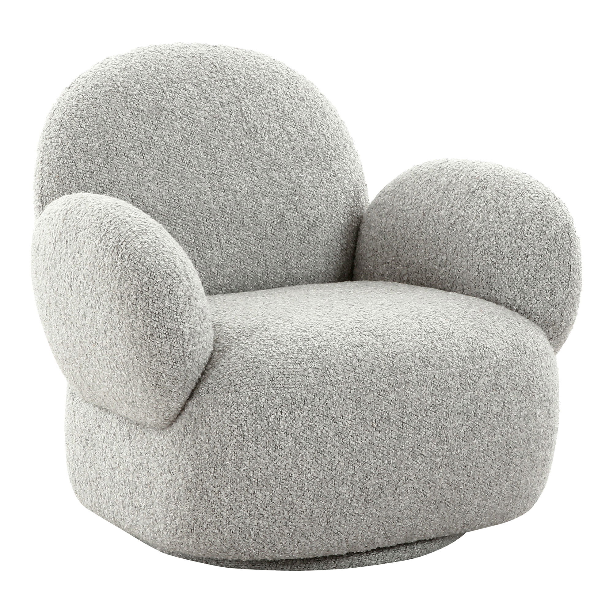 Fotel obrotowy MESSINA boucle -jasnoszary