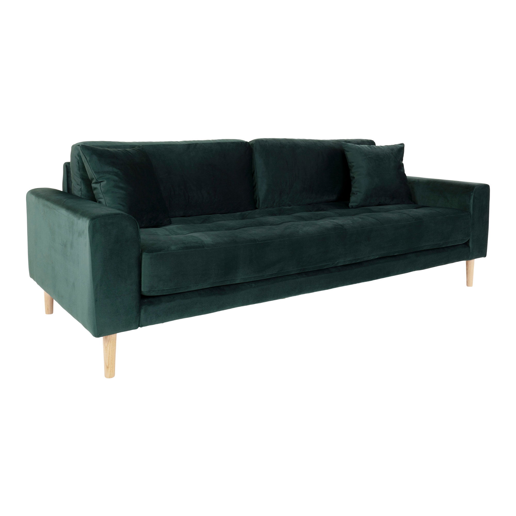 Sofa wypoczynkowa LIDO 3-osobowa 210 cm - zielony, naturalny