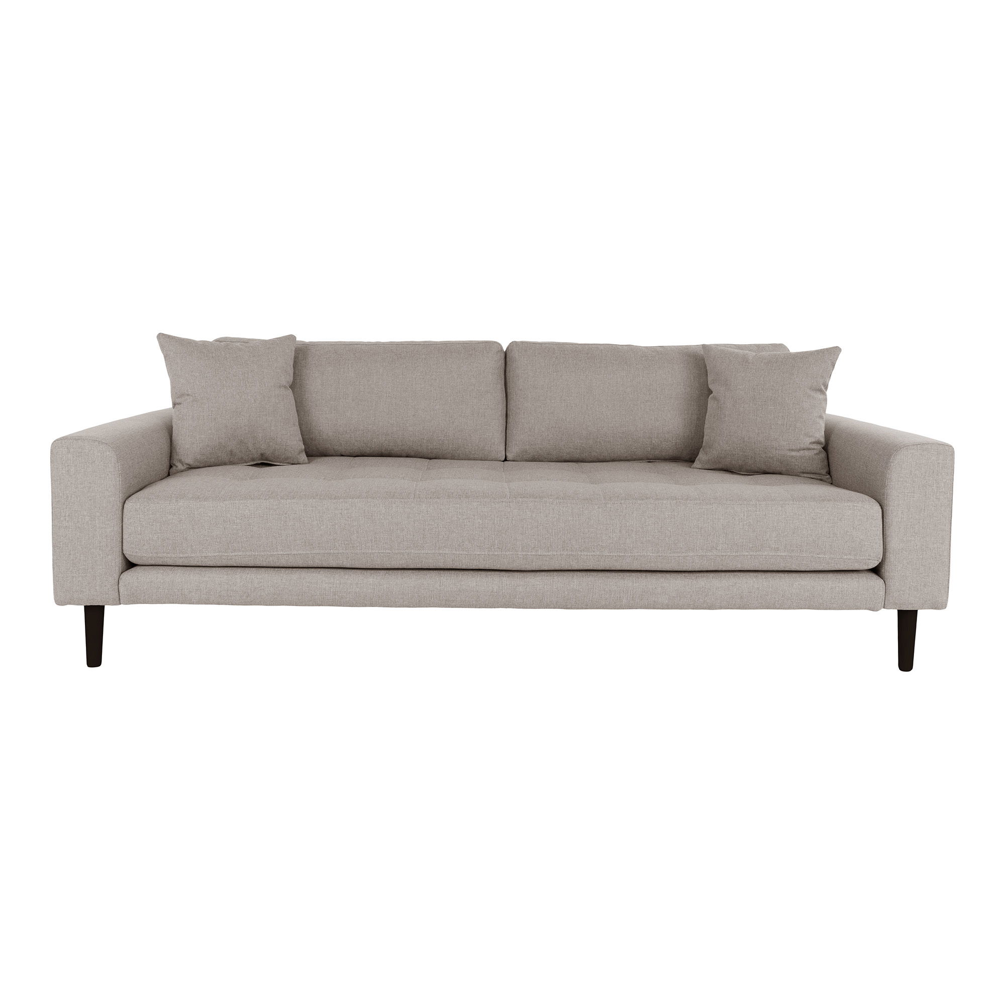 Sofa wypoczynkowa 3-osobowa LIDO beżowa, czarne nóżki