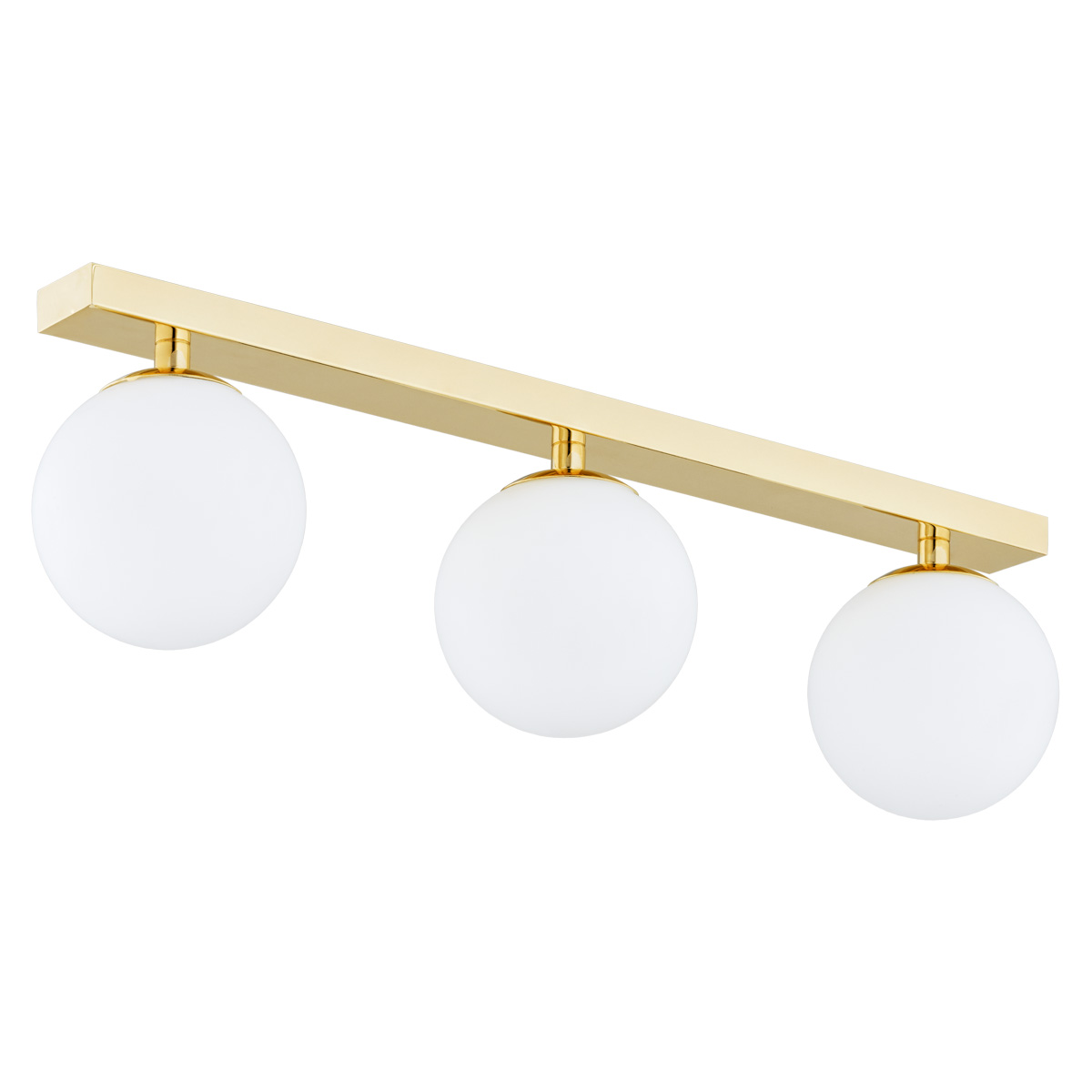 Plafon FLAVIO metalowy mosiądz opal 60x15cm Plafon FLAVIO metalowy mosiądz opal 60x15cm