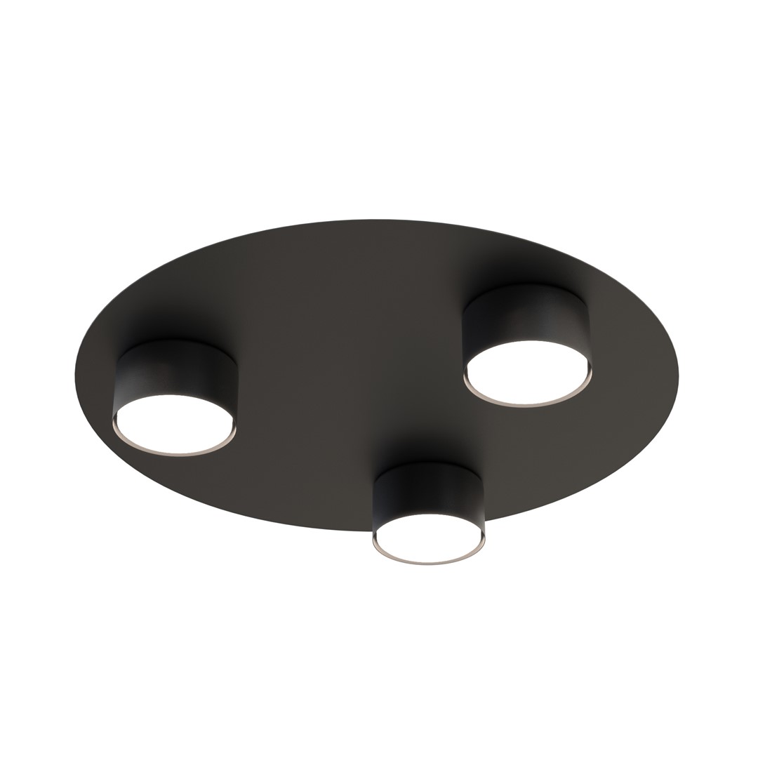 Lampa sufitowa BOLX 3 plafon czarna Lampa sufitowa BOLX 3 plafon czarna