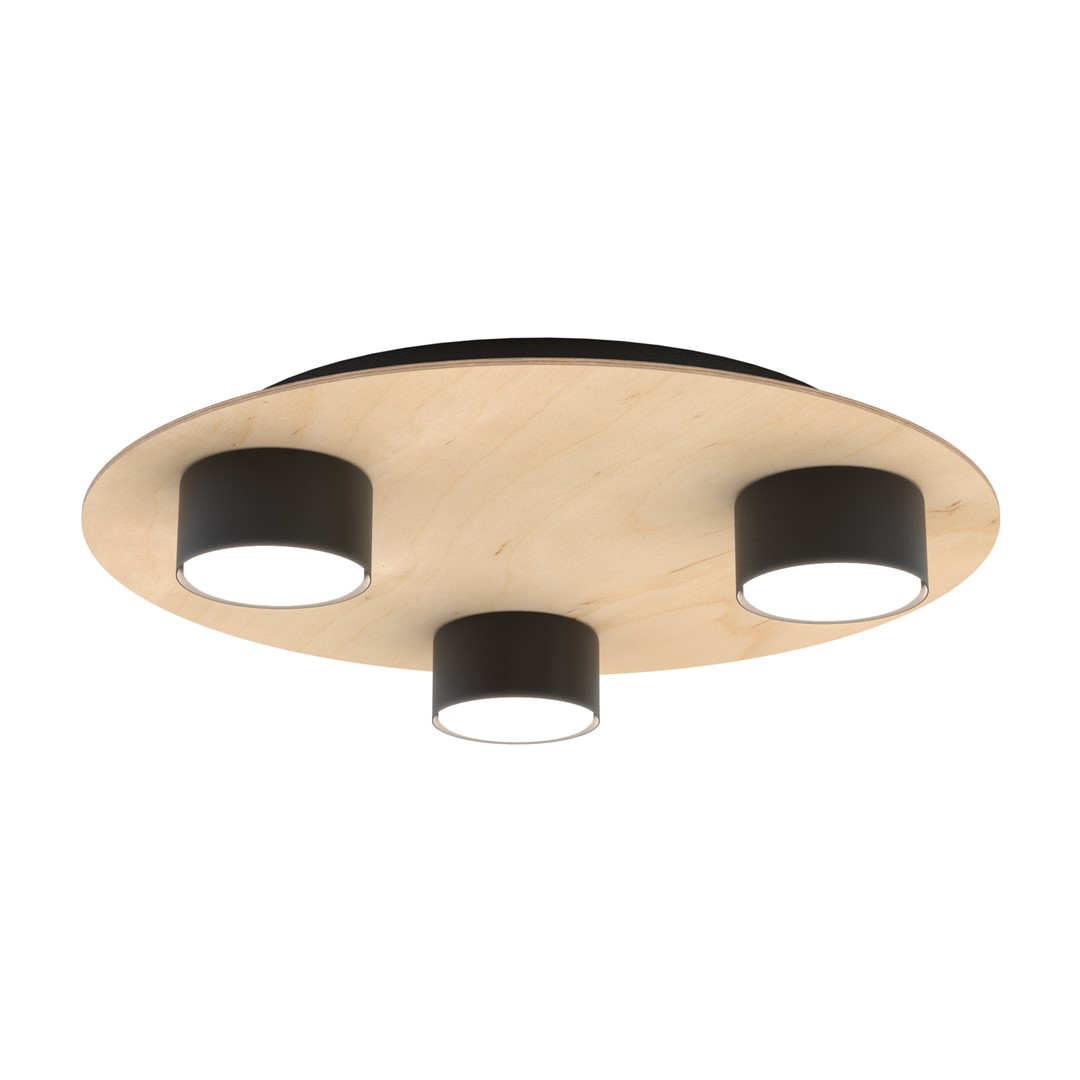Lampa sufitowa okrągła PIXO 3 BL