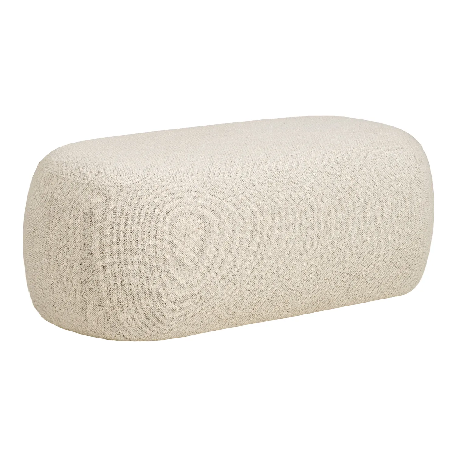 Pufa owalna BLOSSOMVILLE 100x50x38 cm piaskowy