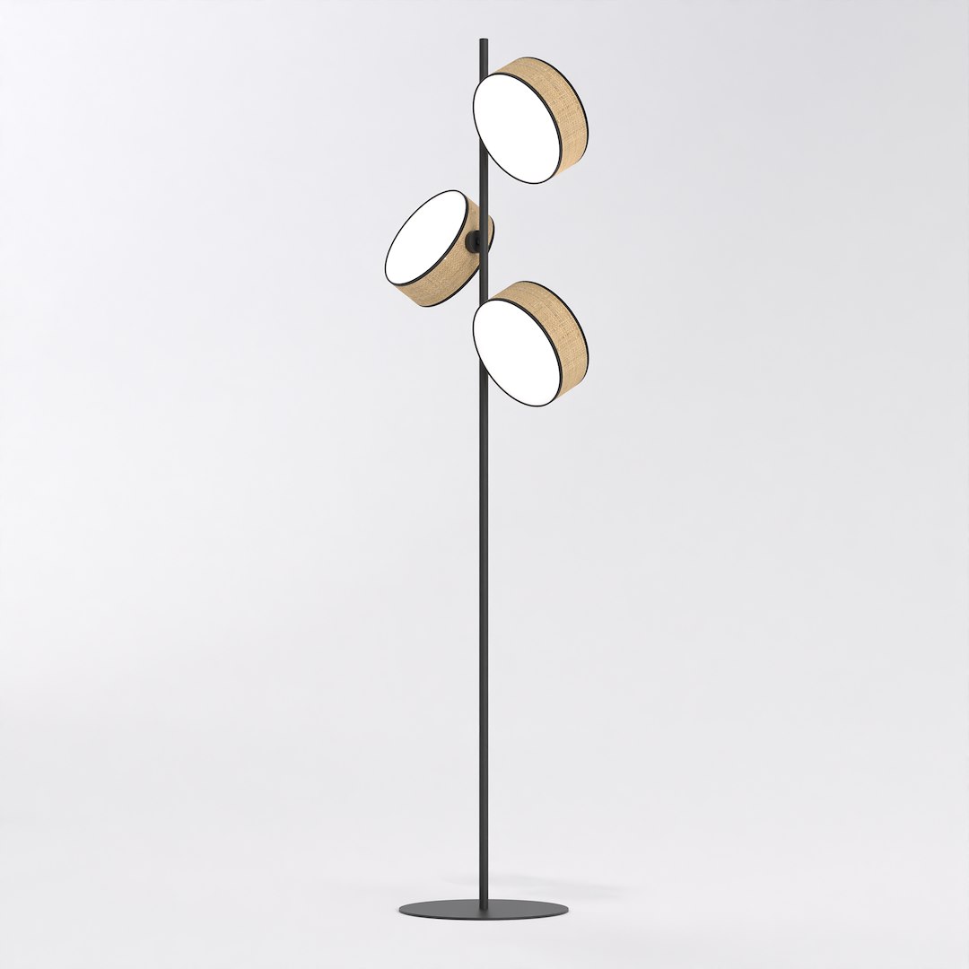 Lampa podłogowa abażur DRUMZ LP3 czarna