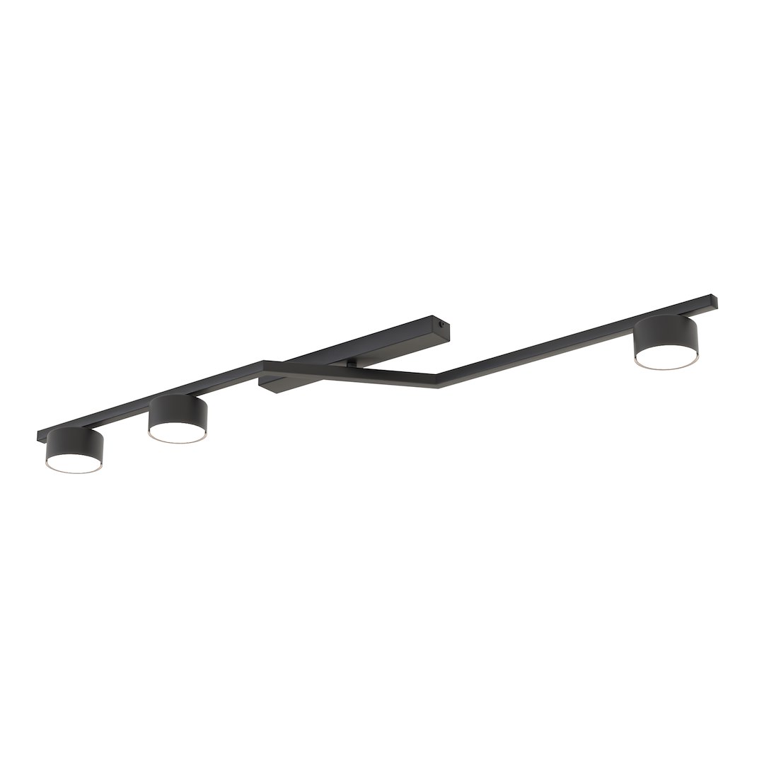 Lampa sufitowa plafon SKAN 3 czarna