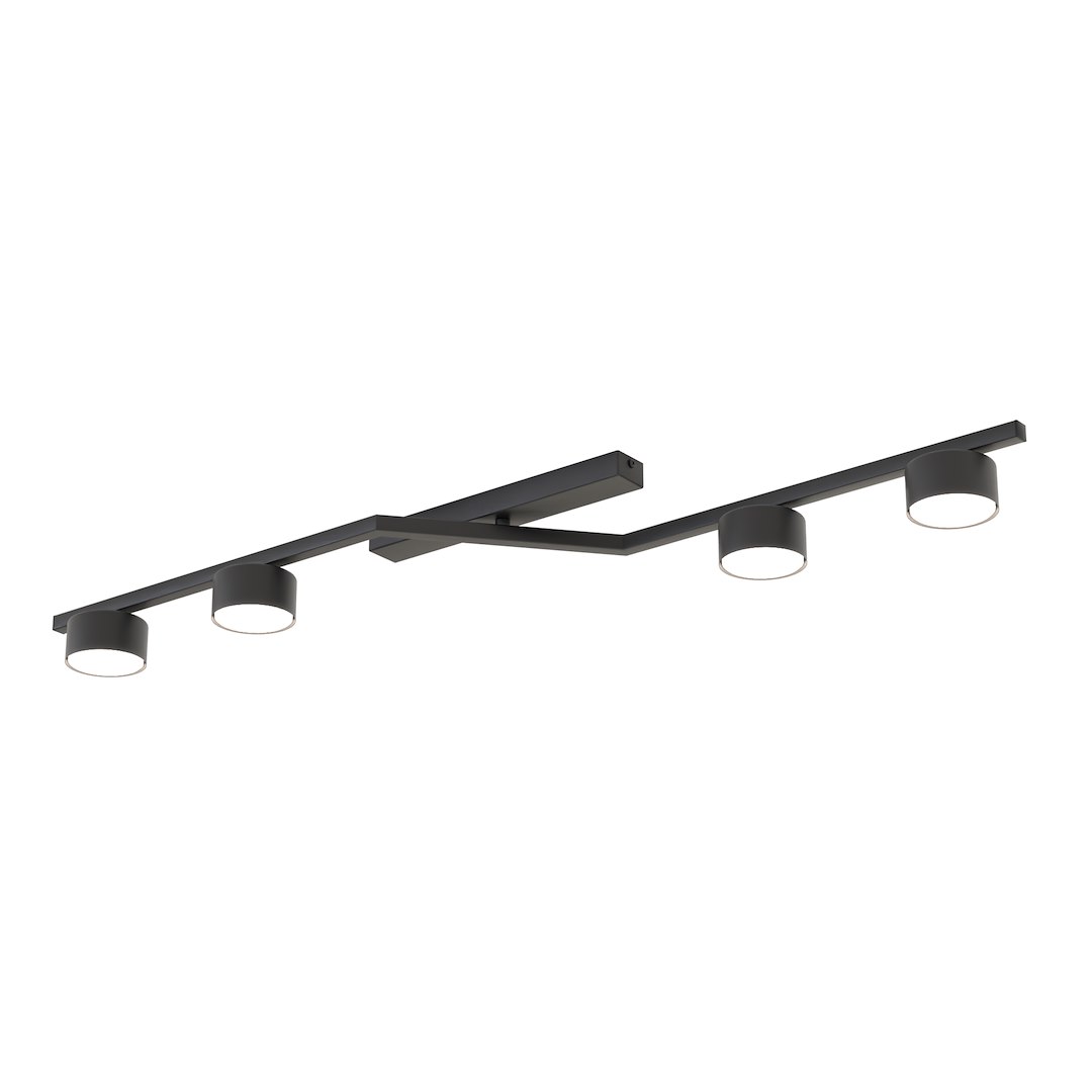 Lampa sufitowa plafon SKAN 4 czarna