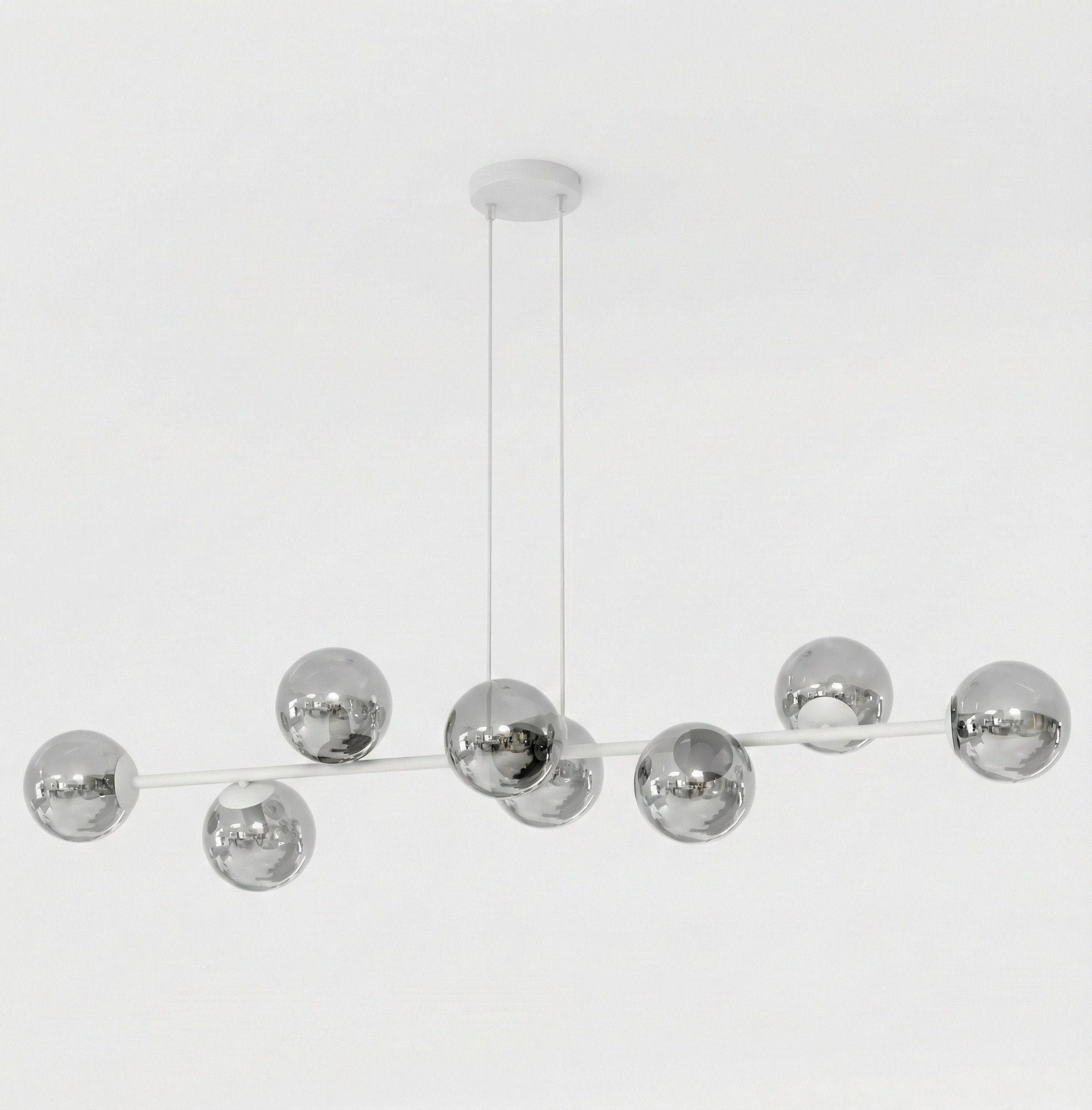 Lampa wisząca MAGNUS 8 MOKKA OPAL szary grafitowy