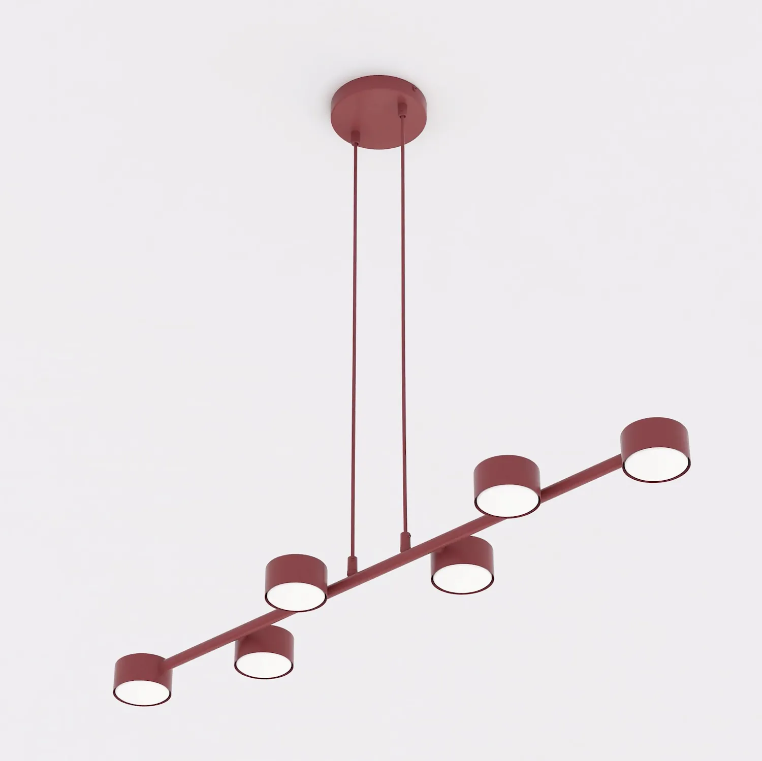 Lampa wisząca MEGARA 6 burgund