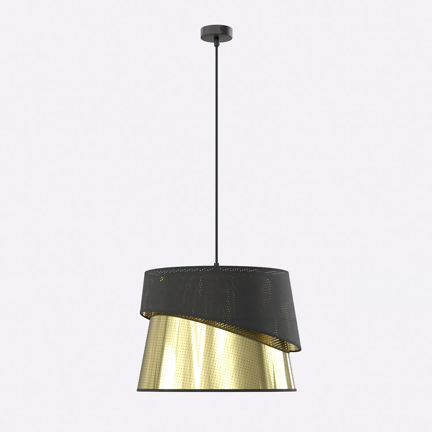 Lampa wiszaca CANVA 1 czarny złoty