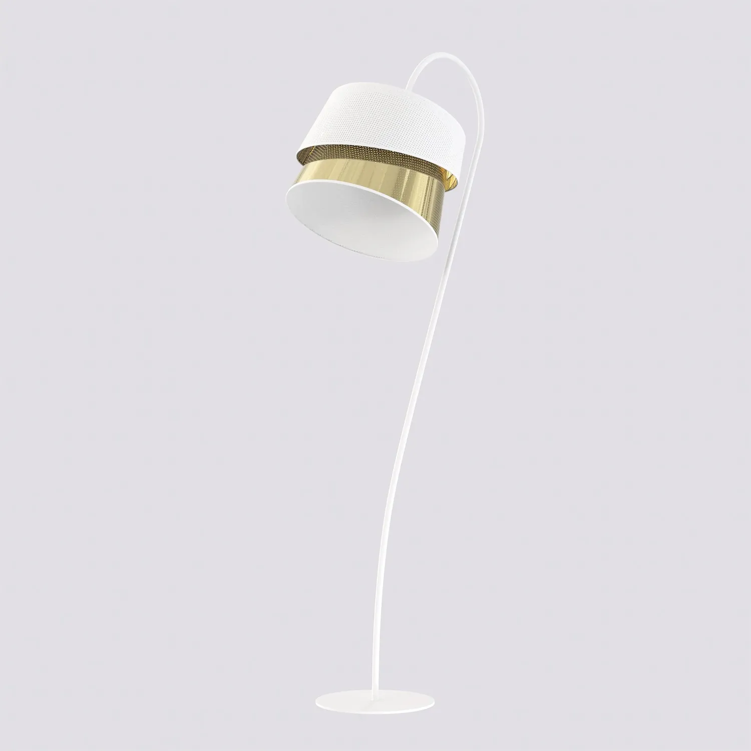 Lampa podłogowa CANVA LP1 biały złoty