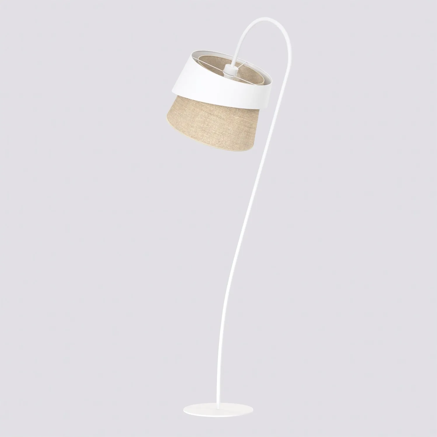 Lampa podłogowa CANVA LP1 biały naturalny