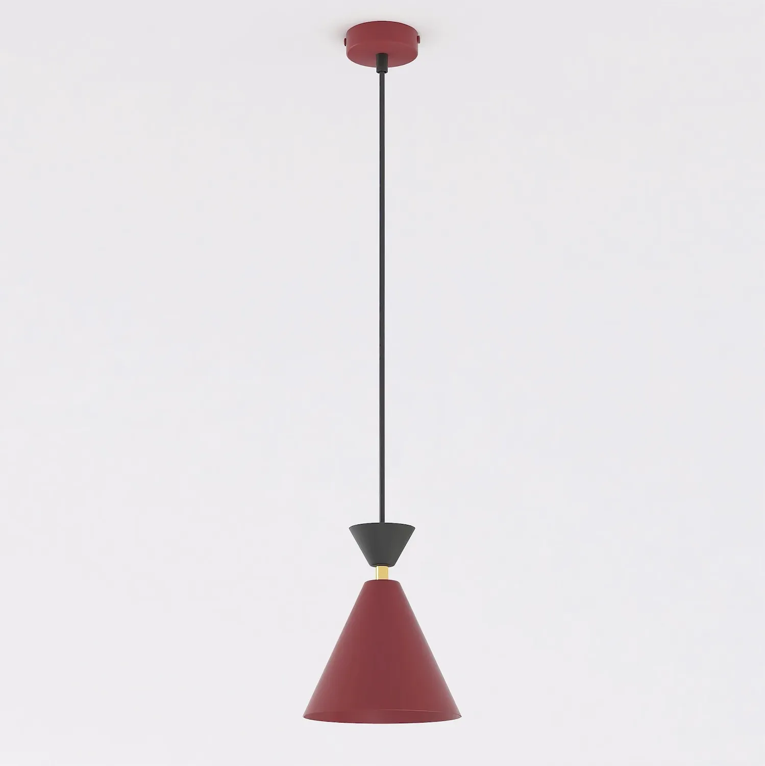 Lampa wisząca KLEVER 1 burgund czarny