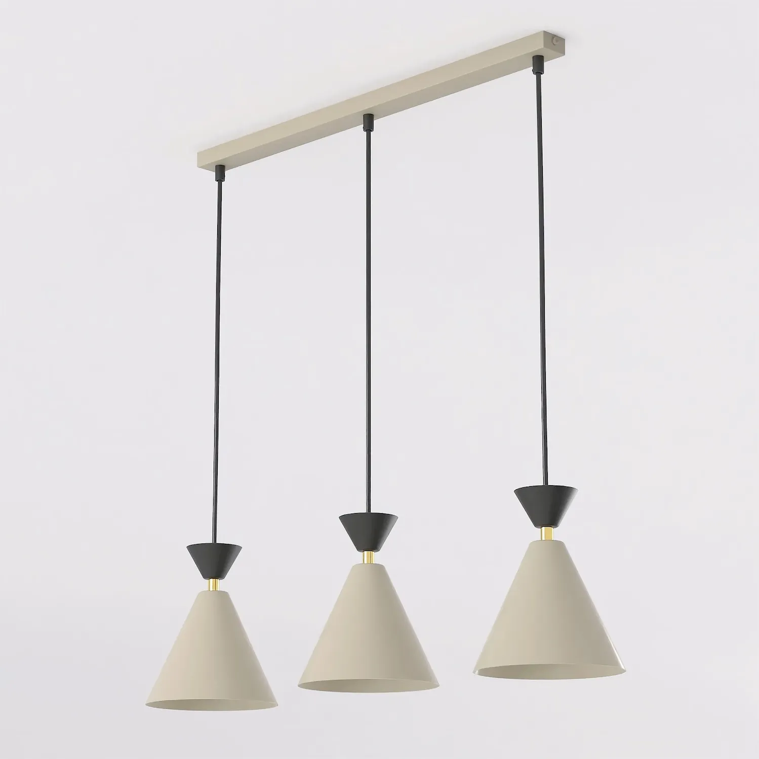 Lampa wisząca KLEVER 3 mokka czarny