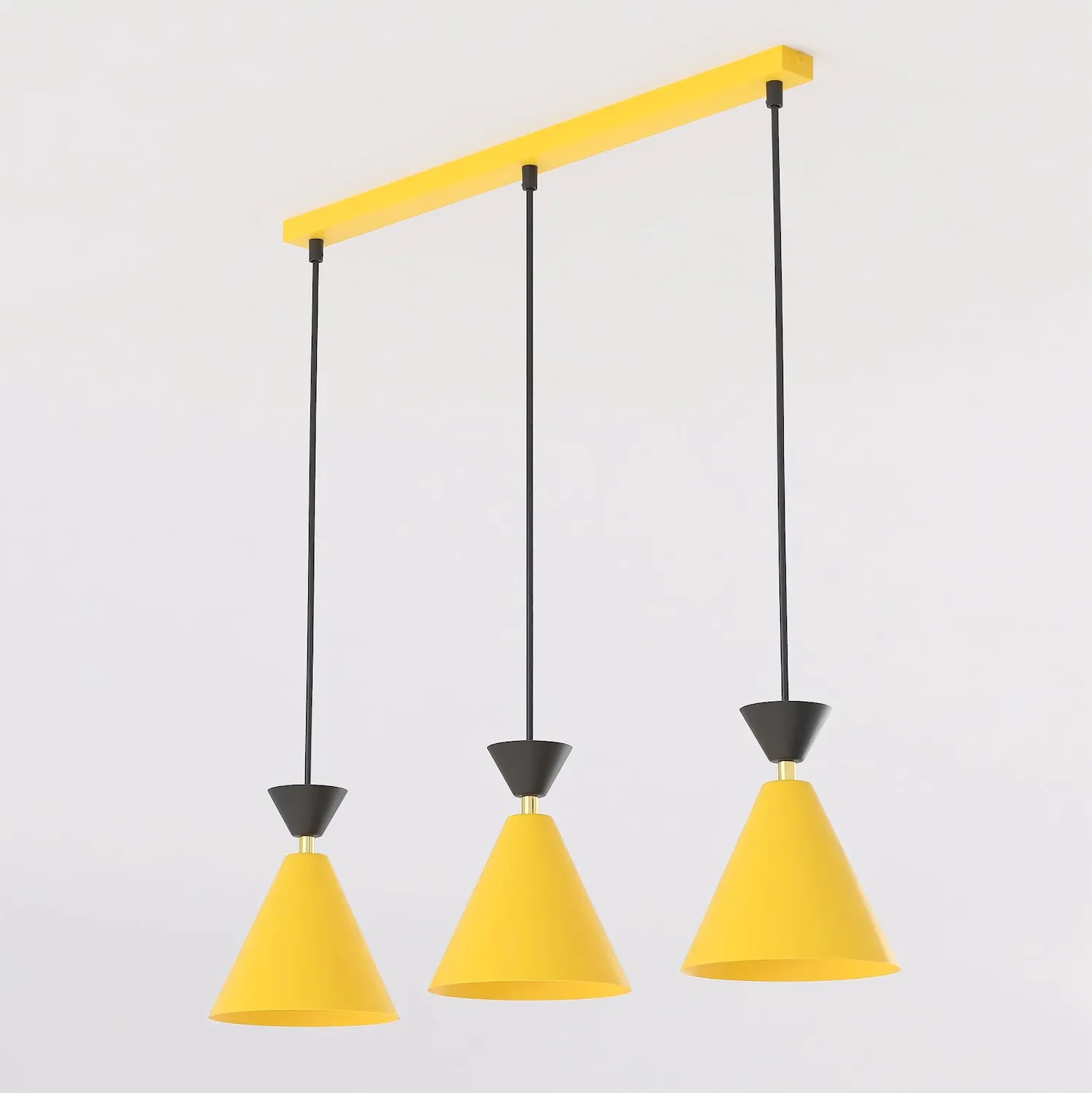 Lampa wisząca KLEVER 3 pomarańczowy czarny