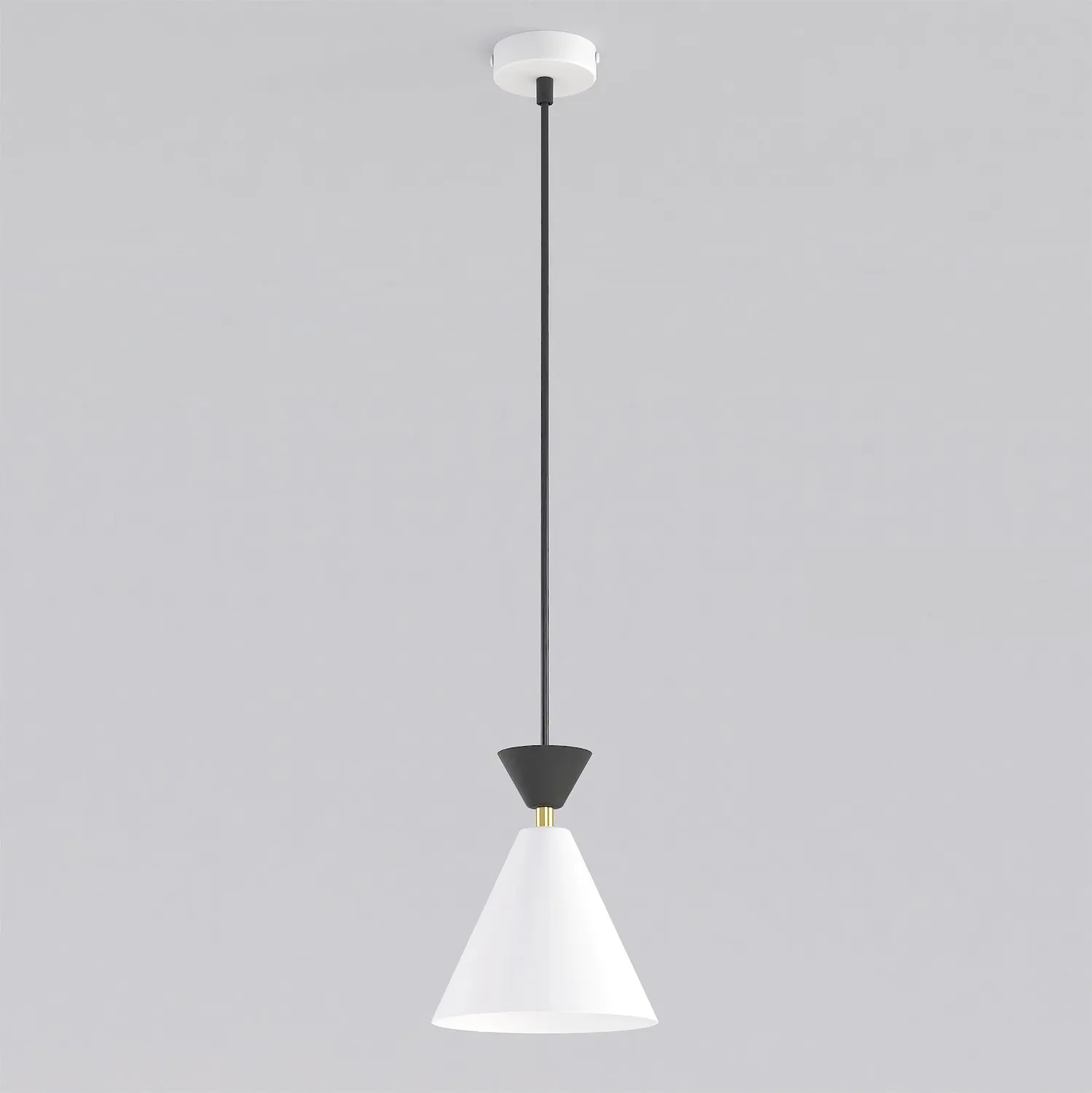 Lampa wisząca KLEVER 1 biały czarny