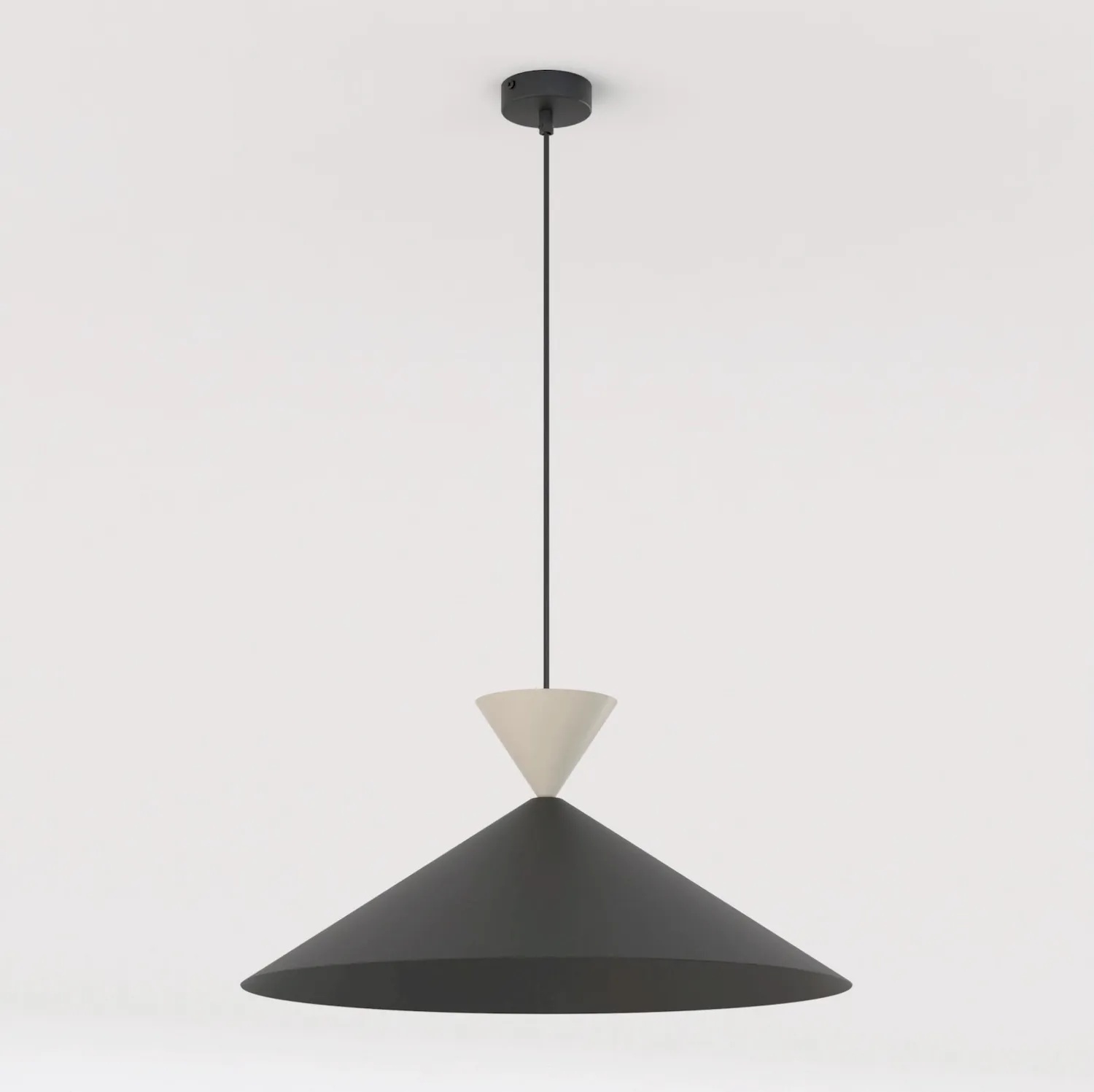 Lampa wisząca metalowa RALF 50 cm czarny mokka Lampa wisząca metalowa RALF 50 cm czarny mokka