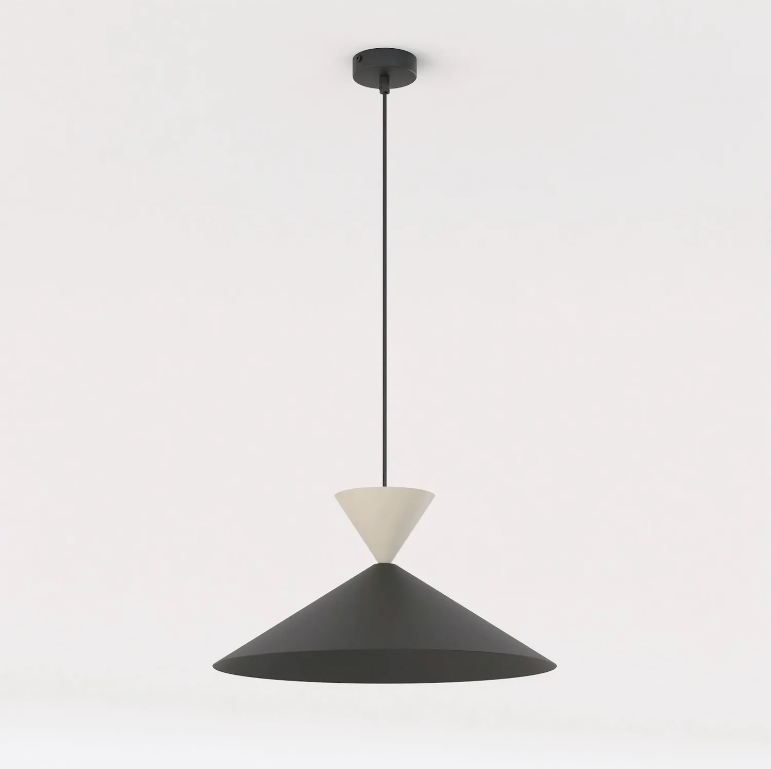Lampa wisząca metalowa RALF 40 cm czarny mokka