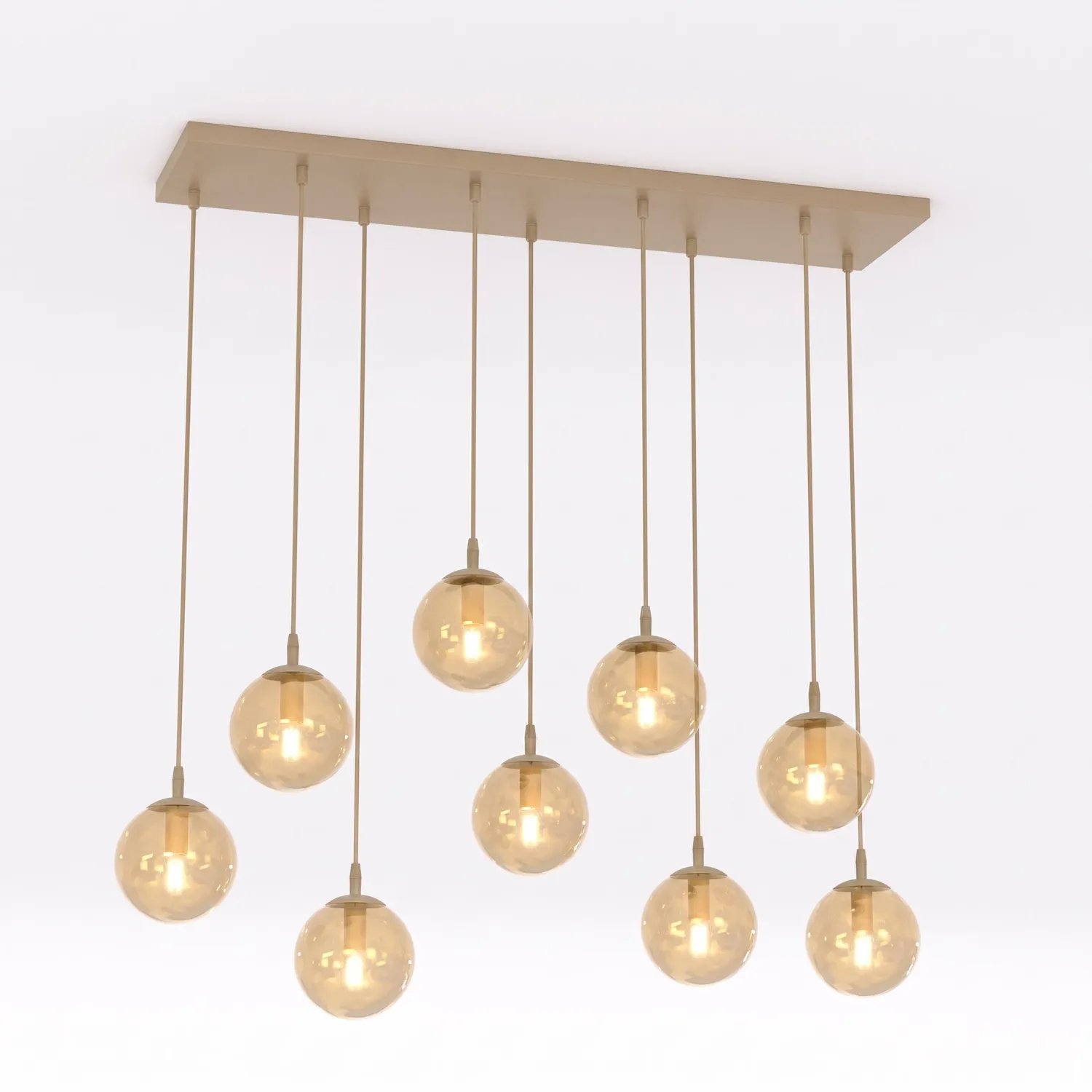 Lampa wisząca COSMO 9 beżowy miodowy