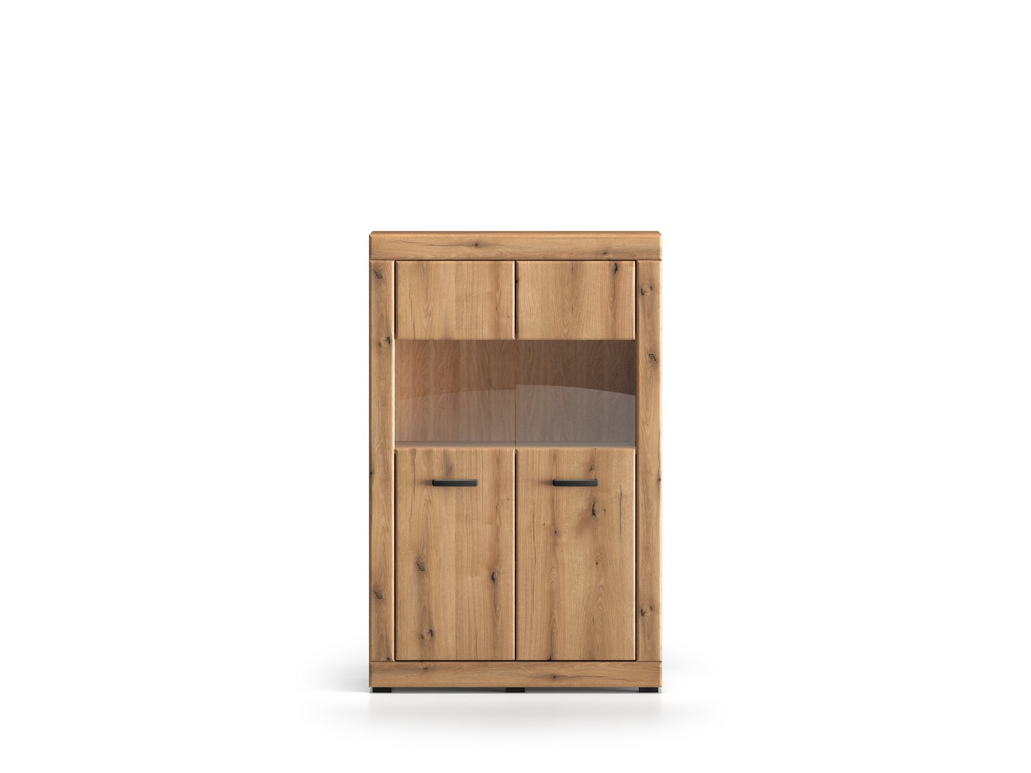 Witryna szklana 2-drzwiowa DORA 92x40x144 dąb evoke Witryna szklana 2-drzwiowa DORA 92x40x144 dąb evoke