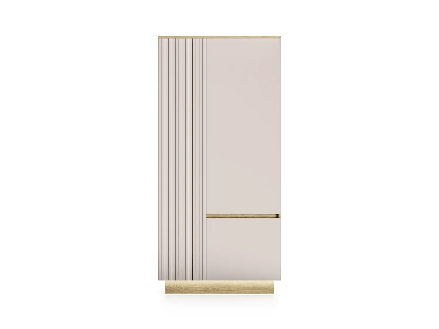 Szafa 3-drzwiowa 90 cm HILLS 01 LED cashmere dąb mavelie