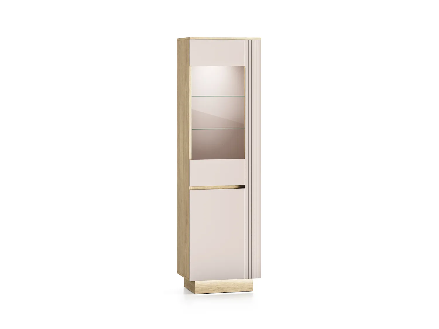 Witryna 2-drzwiowa 55 cm HILLS 02 LED cashmere dąb mavelie Witryna 2-drzwiowa 55 cm HILLS 02 LED cashmere dąb mavelie