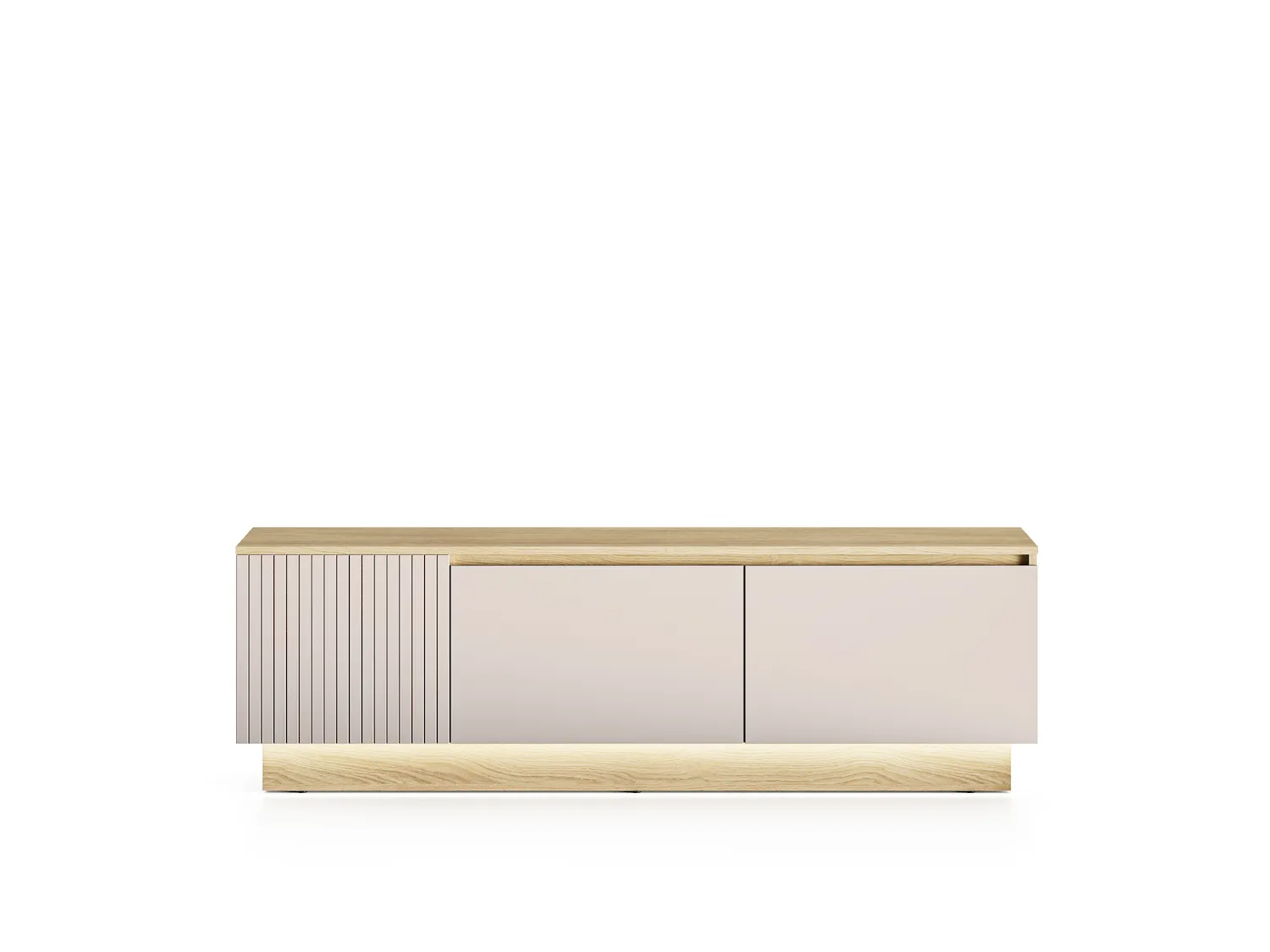 Szafka RTV 3-drzwiowa 150 cm HILLS 06 LED cashmere dąb mavelie Szafka RTV 3-drzwiowa 150 cm HILLS 06 LED cashmere dąb mavelie