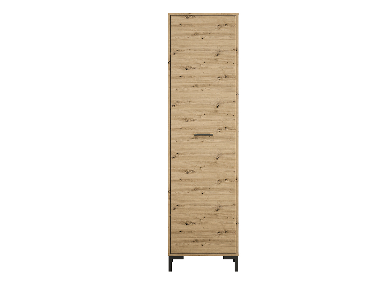 Szafa 1-drzwiowa NEVIO 01 z drążkiem i półkami 200 cm dąb artisan