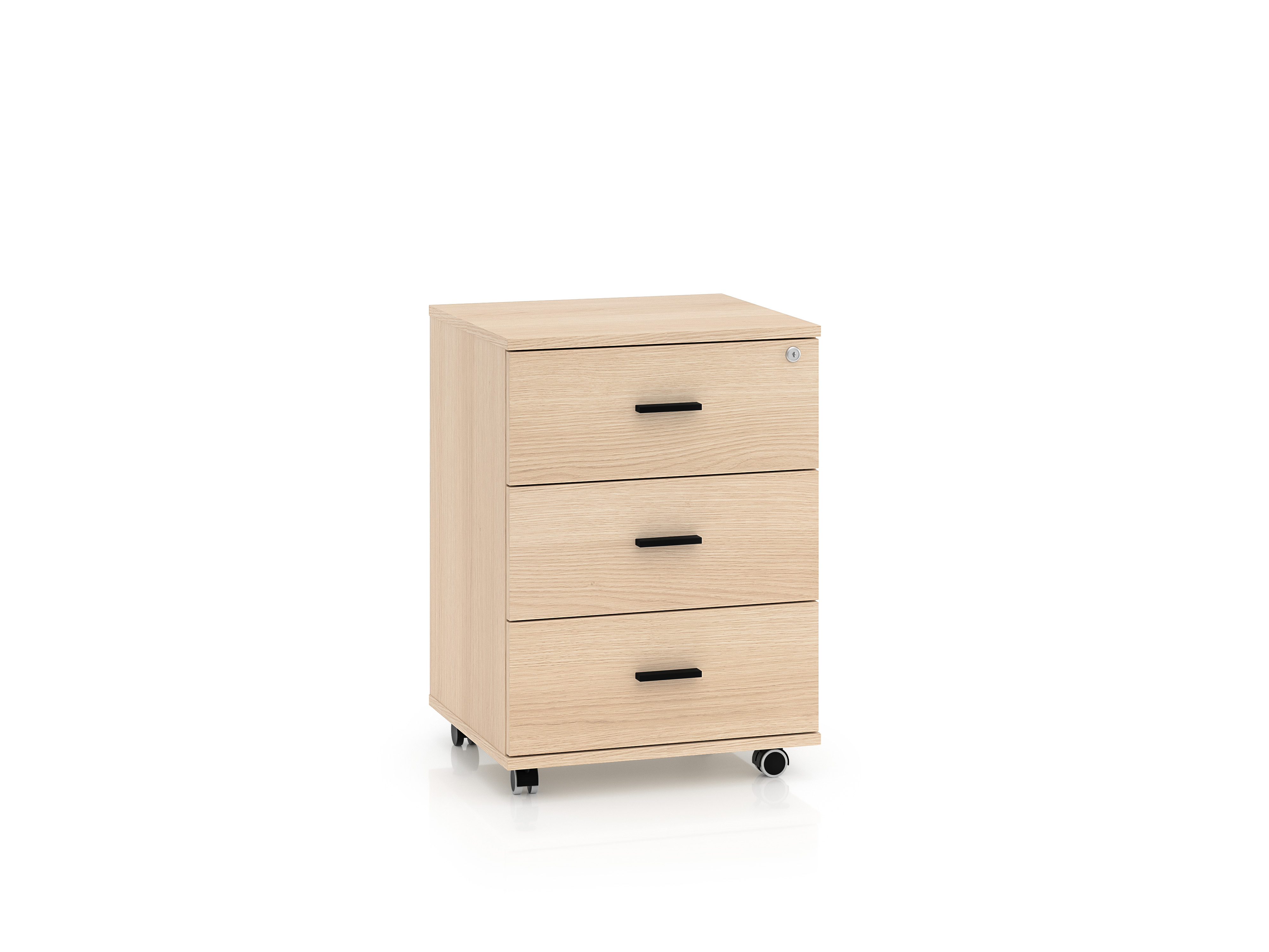 Kontener do biurka z 3 szufladami 46 cm ODELIS 07 dąb Lindberg Kontener do biurka z 3 szufladami 46 cm ODELIS 07 dąb Lindberg