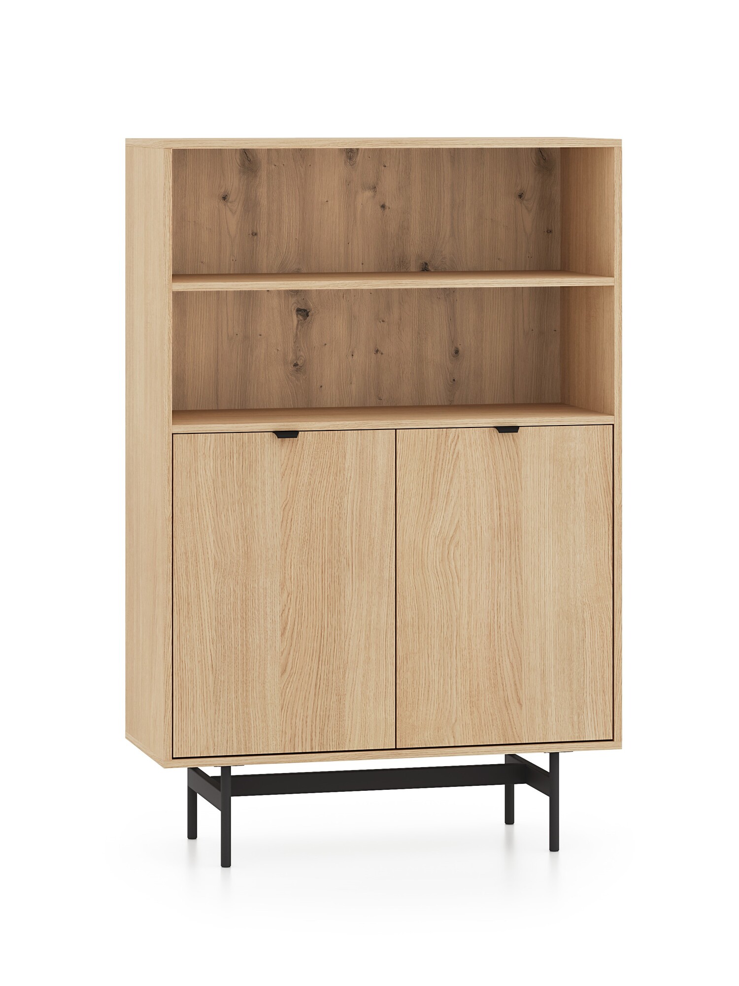 Regał 2-drzwiowy z półkami 92 cm REYNOS 03 dąb mavelie
