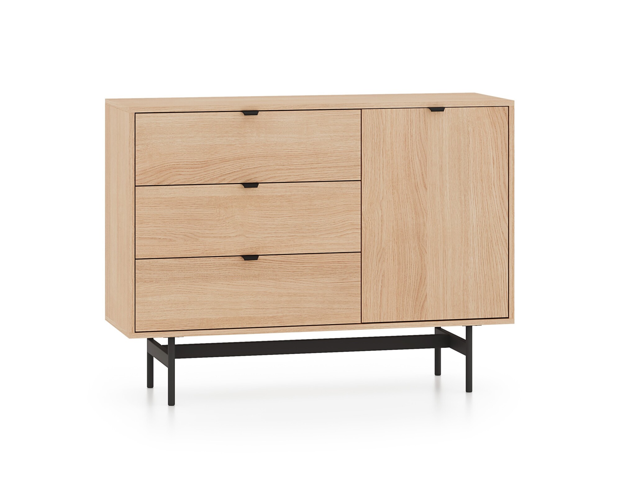 Komoda 1-drzwiowa z szufladami 115 cm REYNOS 04 dąb mavelie