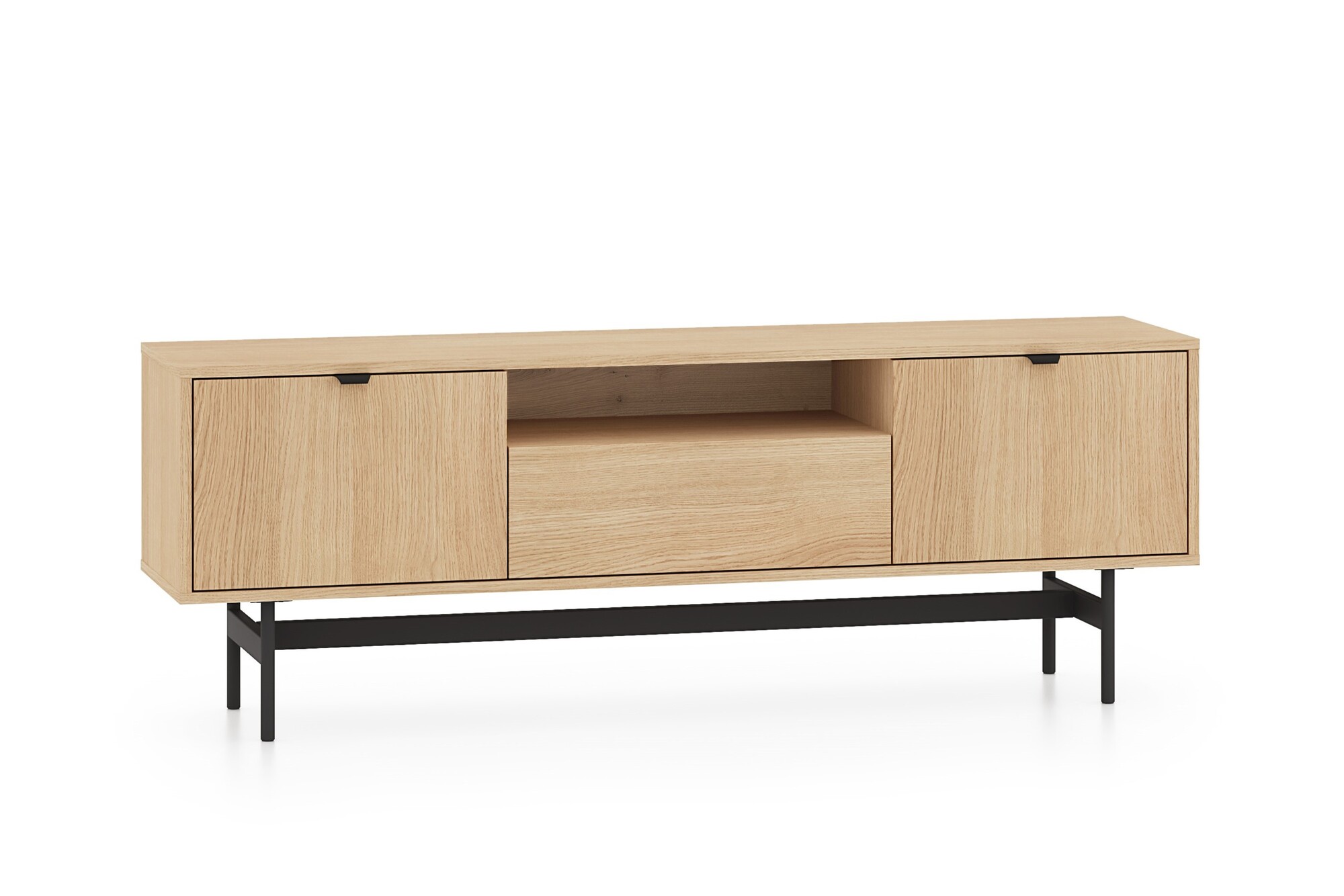 Szafka RTV 3-drzwiowa z 1 klapą 150 cm REYNOS 06 dąb mavelie Szafka RTV 3-drzwiowa z 1 klapą 150 cm REYNOS 06 dąb mavelie