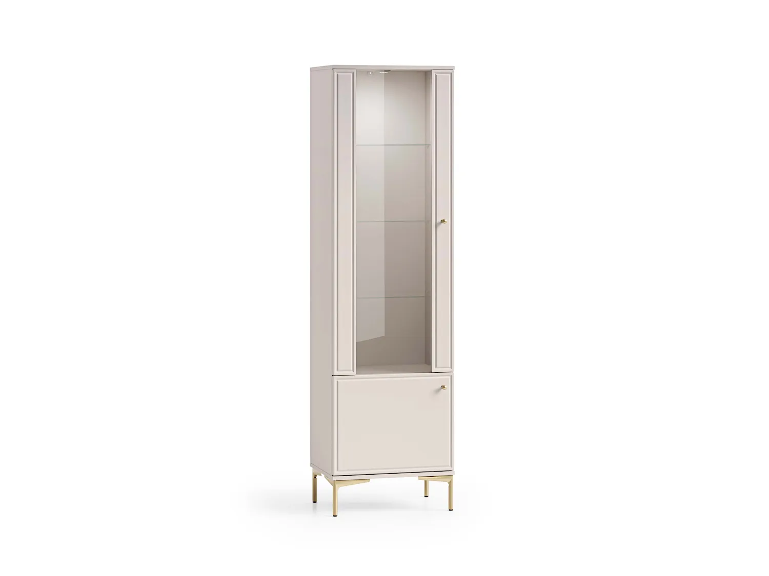 Witryna 2-drzwiowa L/P z oświetleniem LED SANDRO 54 cm kaszmir