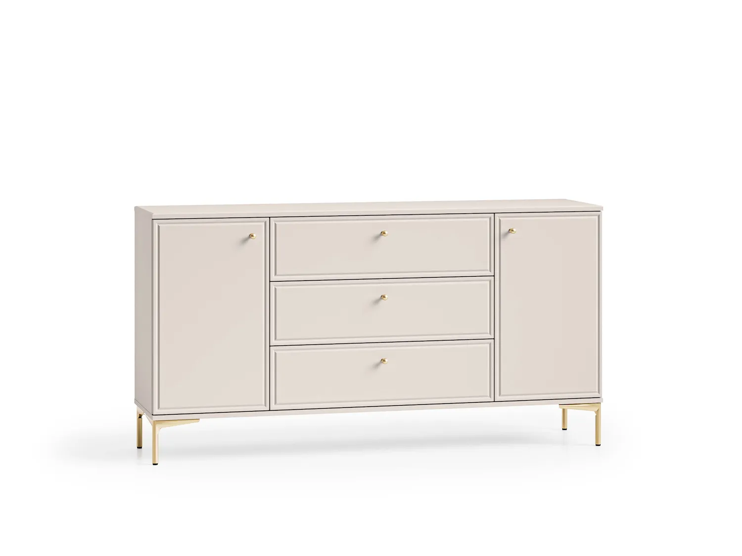 Komoda 2-drzwiowa SANDRO z 3 szufladami 160 cm kaszmir