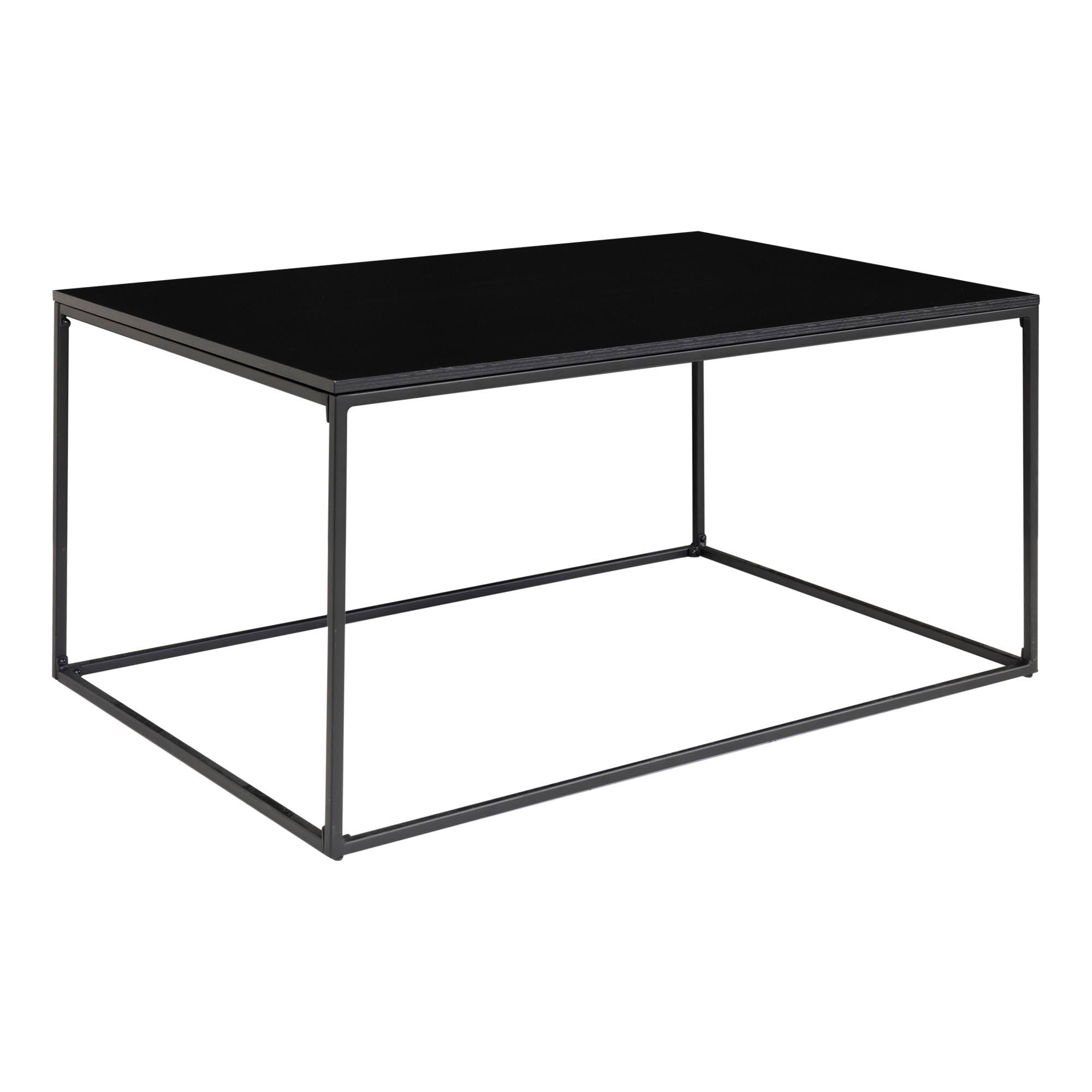 Stolik kawowy prostokątny VITA rama 60x90x45 cm - czarny