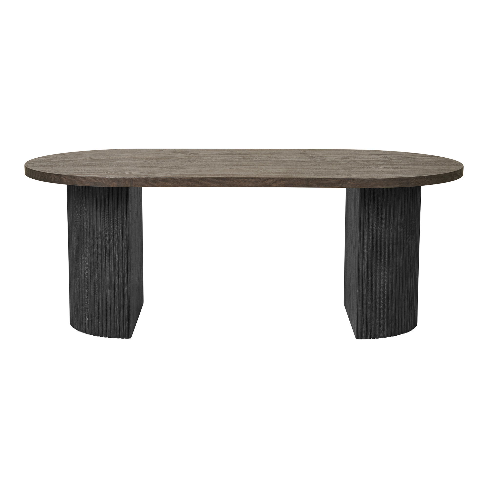 Stolik kawowy owalny BOAVISTA 60x120 - ciemny brąz Stolik kawowy owalny BOAVISTA 60x120 - ciemny brąz
