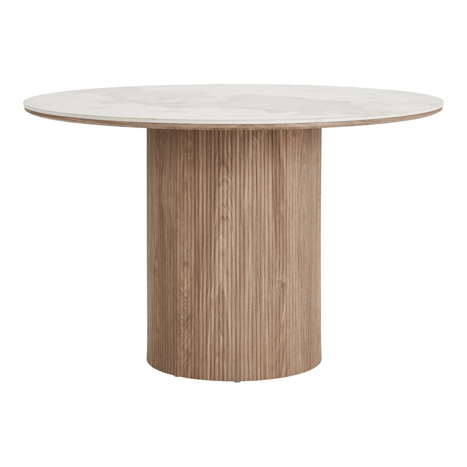 Stół okrągły ATHENS 120cm ceramiczny blat biały efekt marmuru Stół okrągły ATHENS 120cm ceramiczny blat biały efekt marmuru