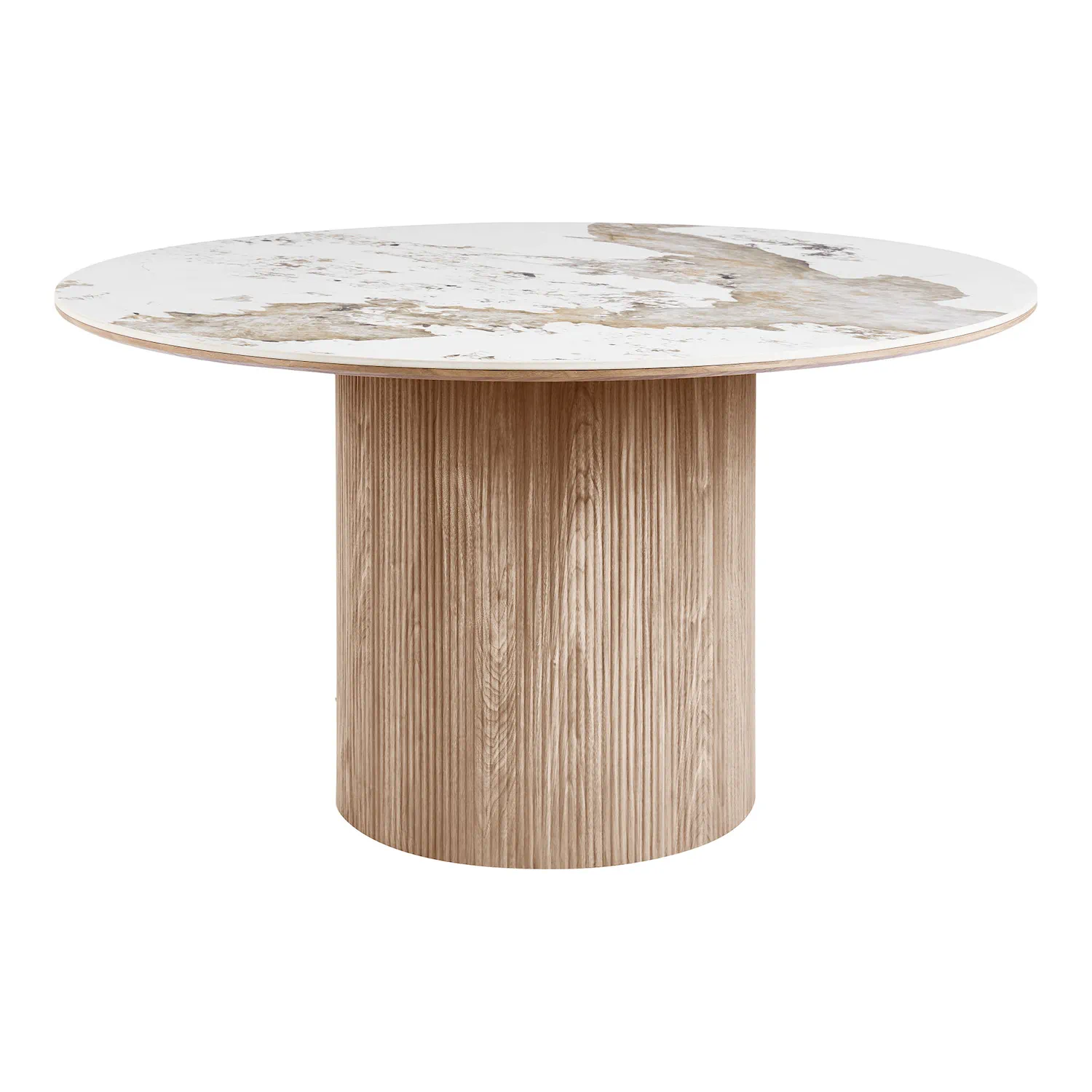 Stół okrągły ATHENS 140cm ceramiczny blat biały naturalny Stół okrągły ATHENS 140cm ceramiczny blat biały naturalny