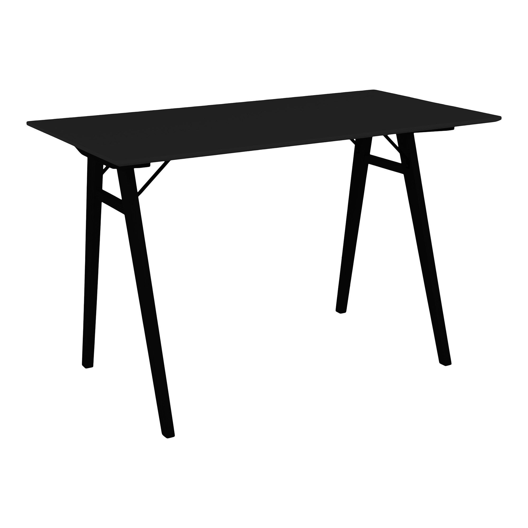 Biurko minimalistyczne VOJENS 60x120 - czarny, naturalny