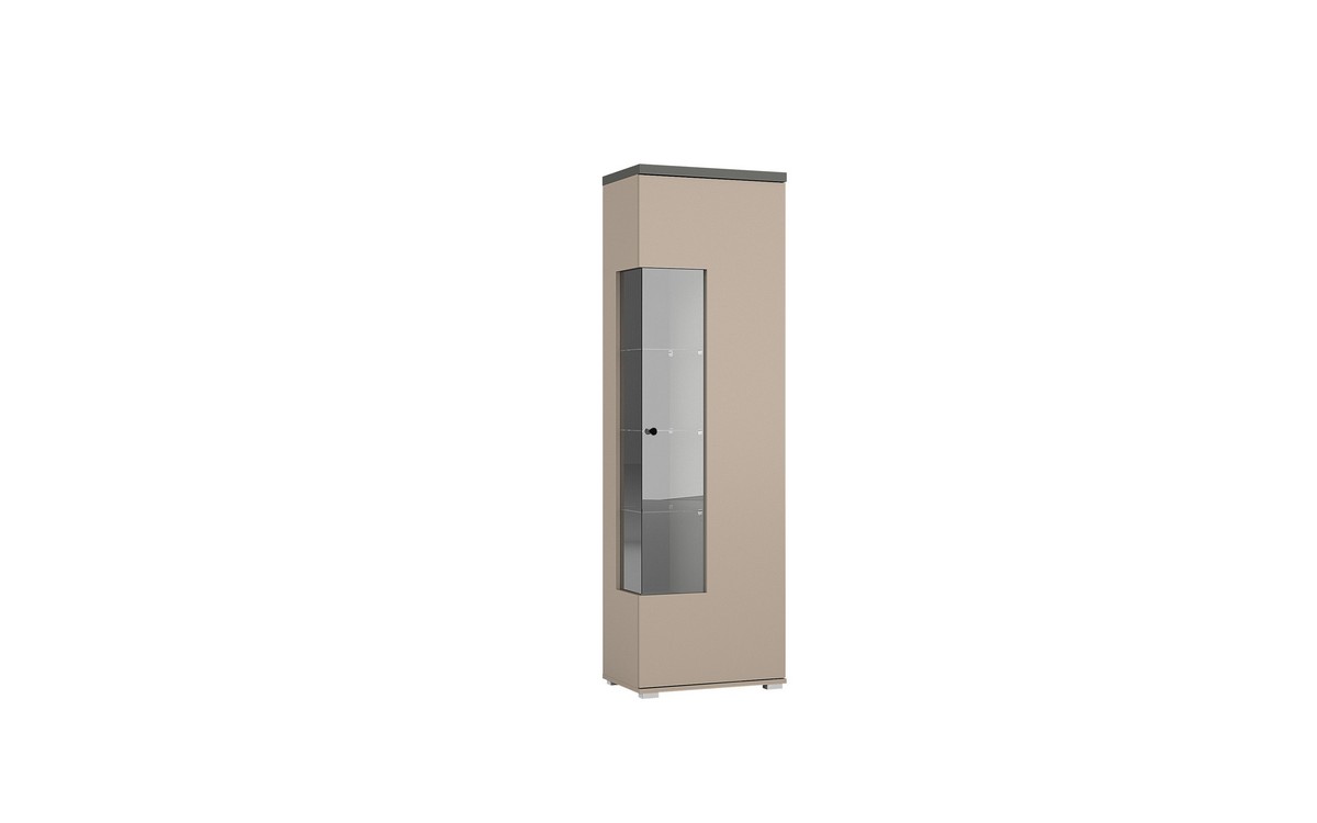 Witryna 1-drzwiowa szklana SERIO 55x180 cappuccino/antracyt Witryna 1-drzwiowa szklana SERIO 55x180 cappuccino/antracyt