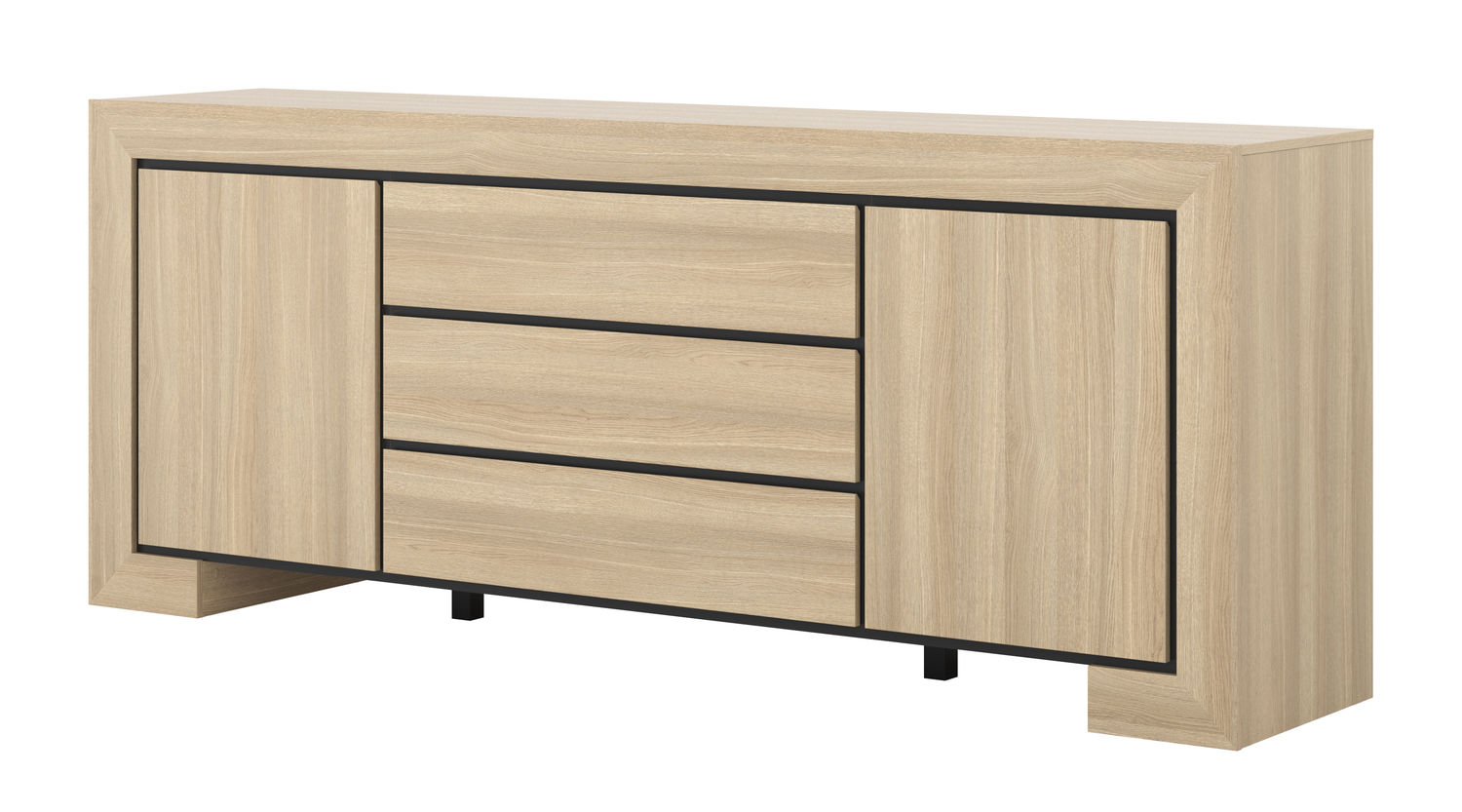 Komoda 2-drzwiowa z szufladami CUBA II 225 cm dąb samdal Komoda 2-drzwiowa z szufladami CUBA II 225 cm dąb samdal