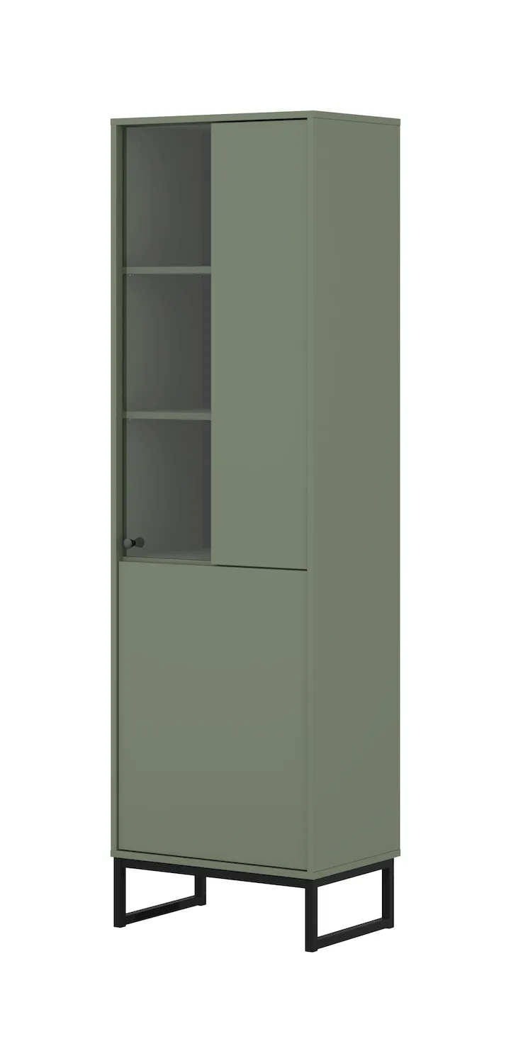 Witryna 2-drzwiowa LOFT 53 cm L/P zgaszona zieleń