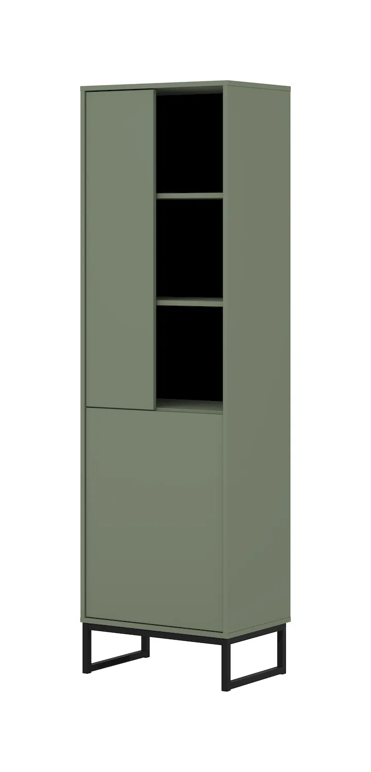 Regał 2-drzwiowy LOFT 53 cm zgaszona zieleń