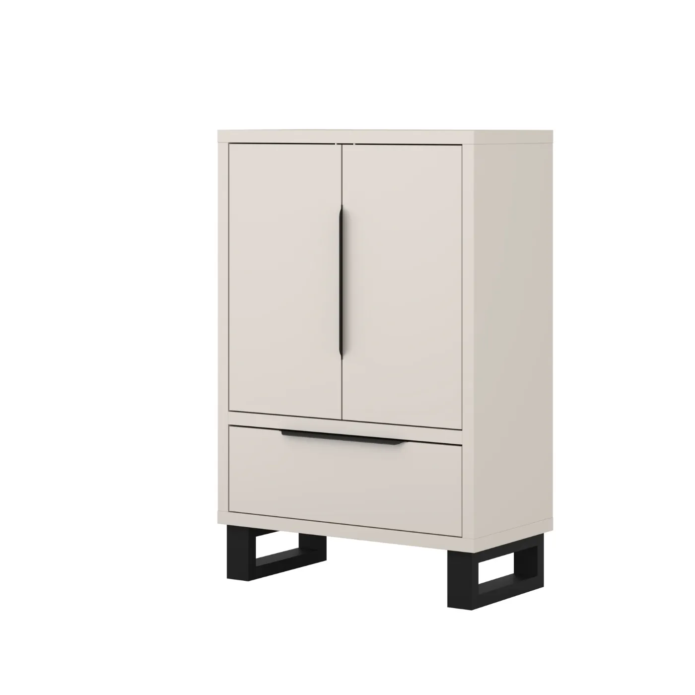 Bieliźniarka 2-drzwiowa z szufladą HALLE S 89 cm kaszmir czarny mat Bieliźniarka 2-drzwiowa z szufladą HALLE S 89 cm kaszmir czarny mat