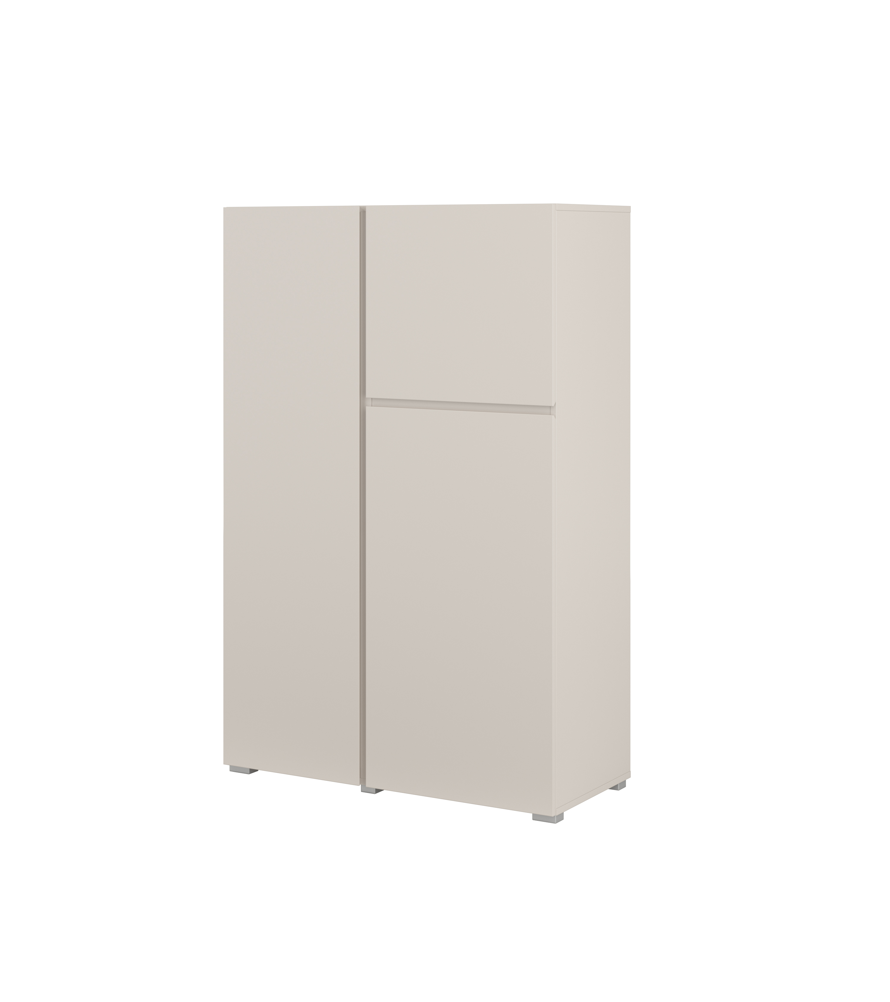 Komoda wysoka 3-drzwiowa z półkami 92 cm ASYMETRIC 46 kaszmir