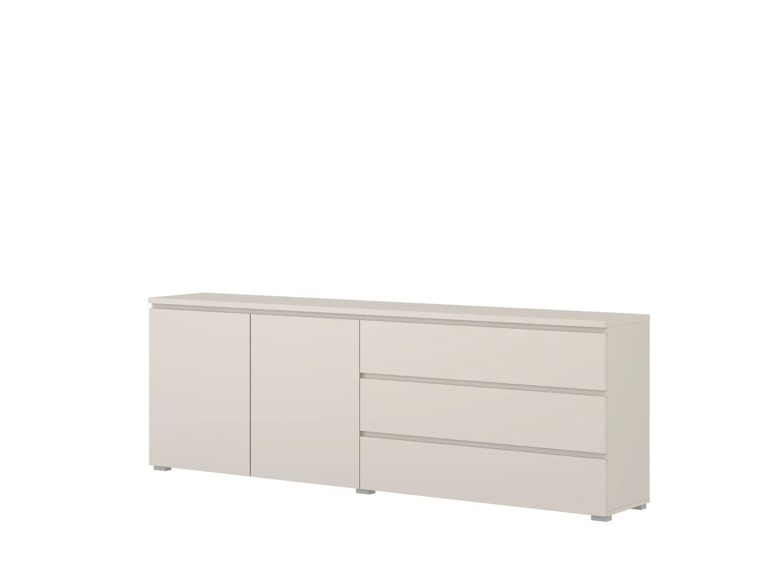 Komoda 2-drzwiowa z 3 szufladami MODO 200 cm kaszmir
